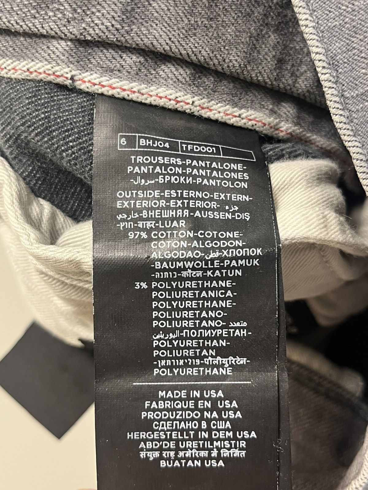 Tom Ford Grey wash selvedge denim slim fit Size US 31 - 13 Thumbnail
