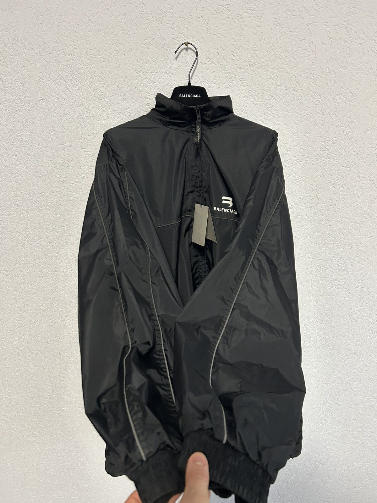 Balenciaga Balenciaga Sporty B Logo Activewear Track Jacket Black 