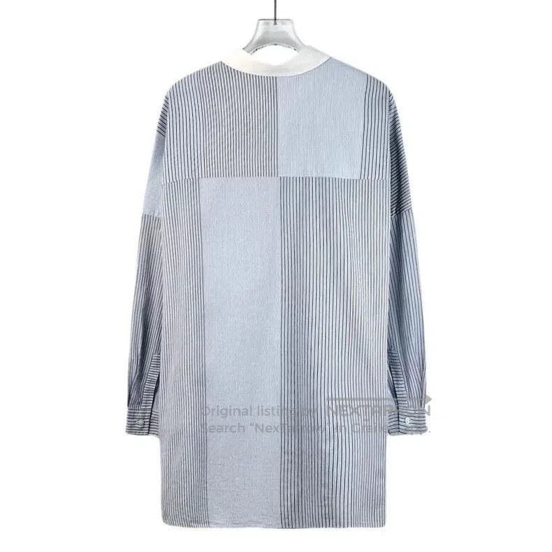 Brunello Cucinelli Brunello Cucinelli Blue Striped Cotton Shirt. Size US M / EU 48-50 / 2 - 2 Thumbnail