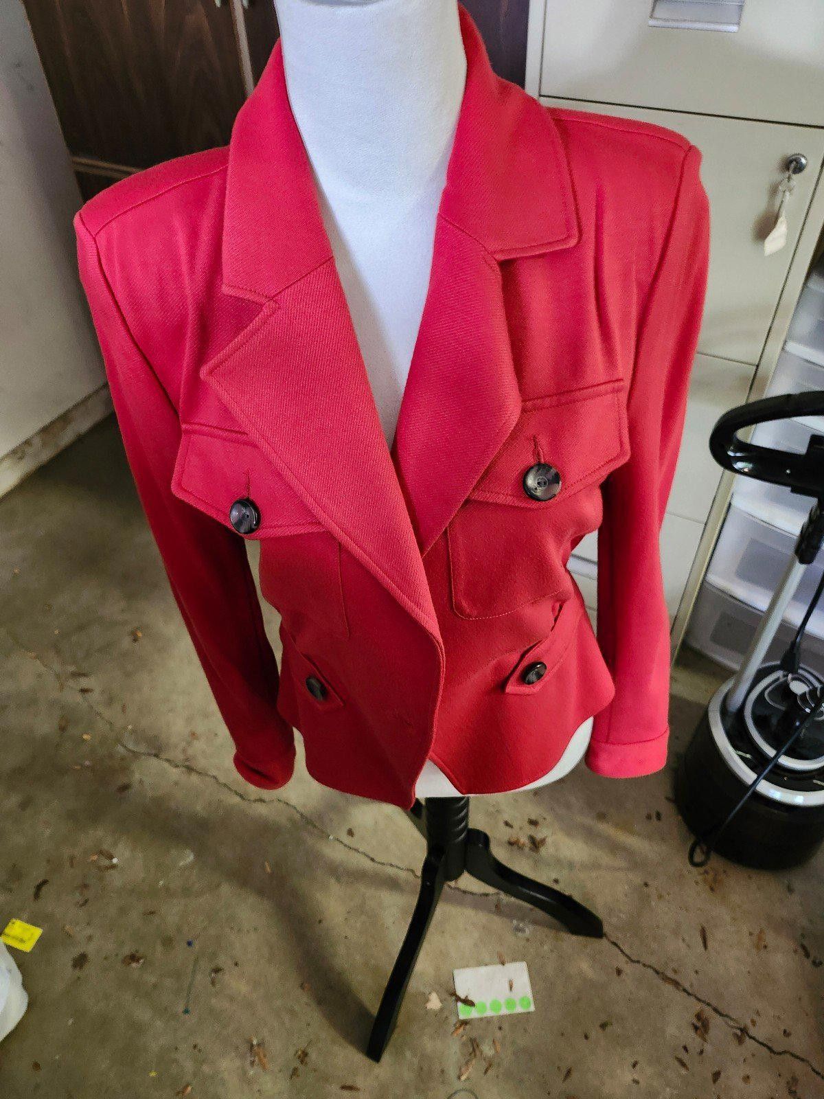 Designer CABI Red knit blazer xs Size S / US 4 / IT 40 - 1 Thumbnail