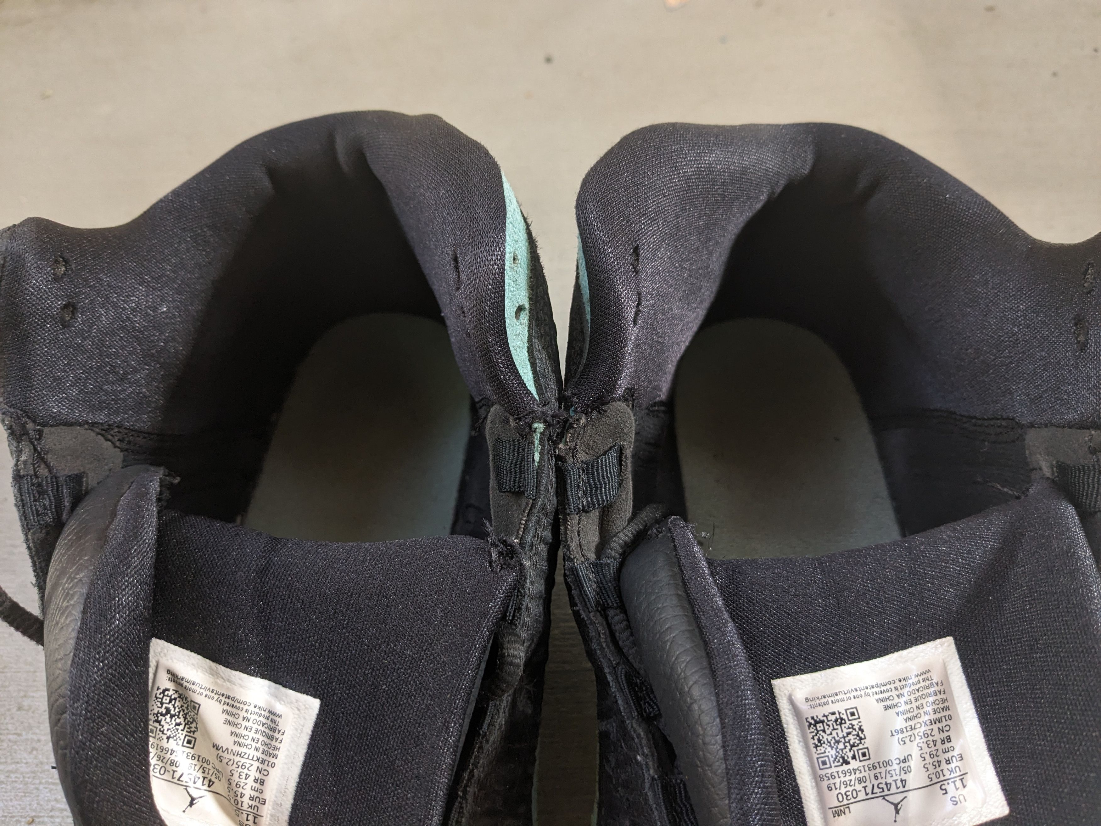Jordan Brand Nike Air Jordan 13 Retro Black Island Green 11.5 414571-030 Size US 11.5 / EU 44-45 - 3 Thumbnail