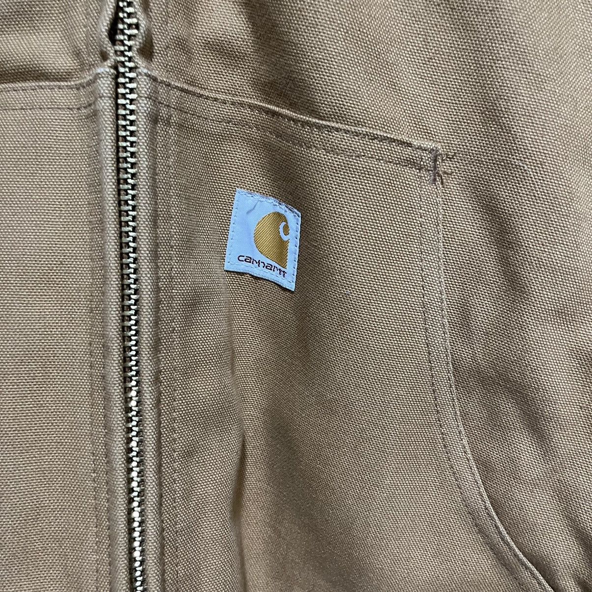 Carhartt VINTAGE HOODED CARHARTT CANVAS JACKET WORKWEAR TAN LARGE Size US L / EU 52-54 / 3 - 4 Thumbnail