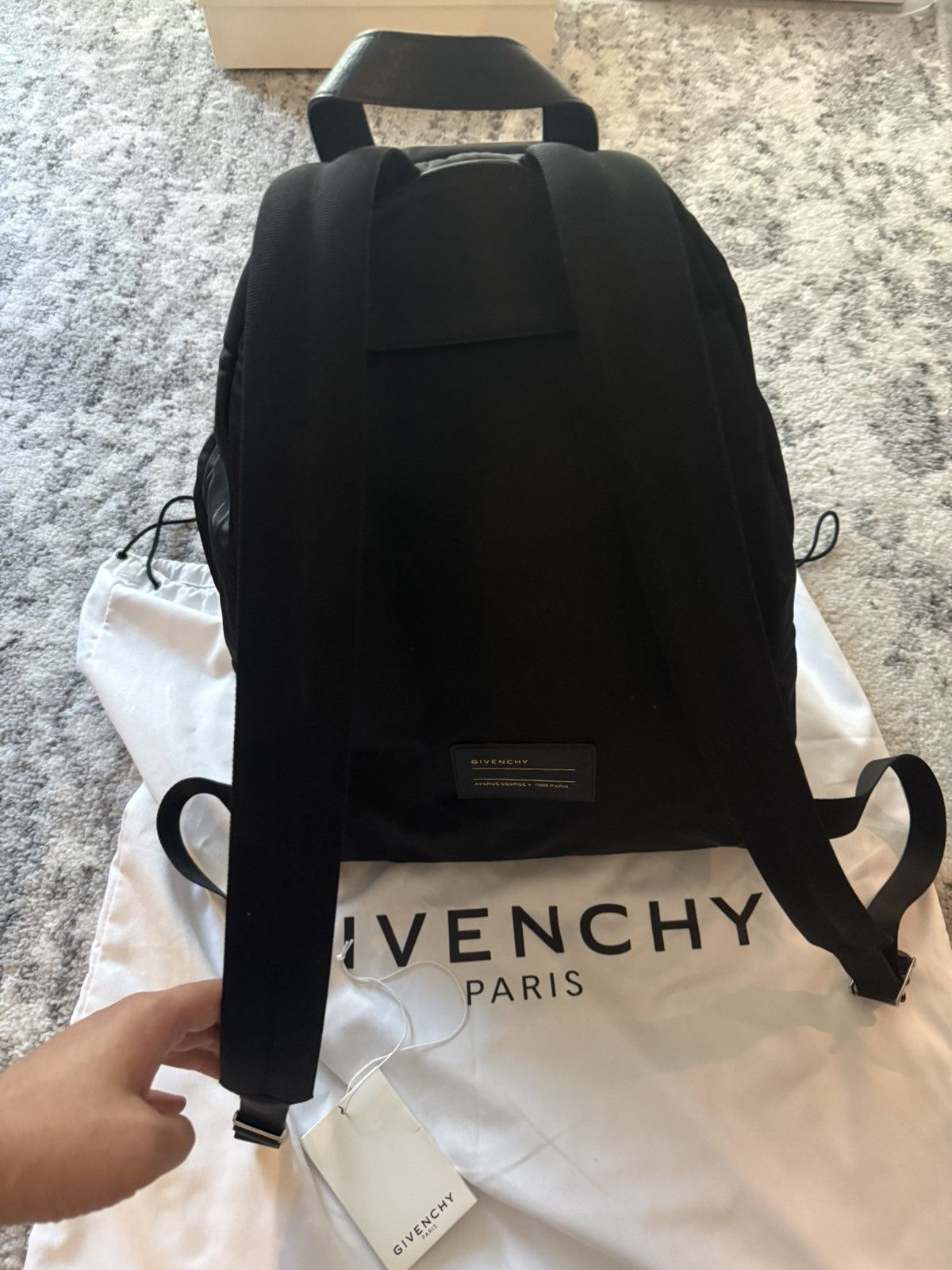 Givenchy Givenchy Paris Nylon Logo Black Backpack Size ONE SIZE - 3 Thumbnail