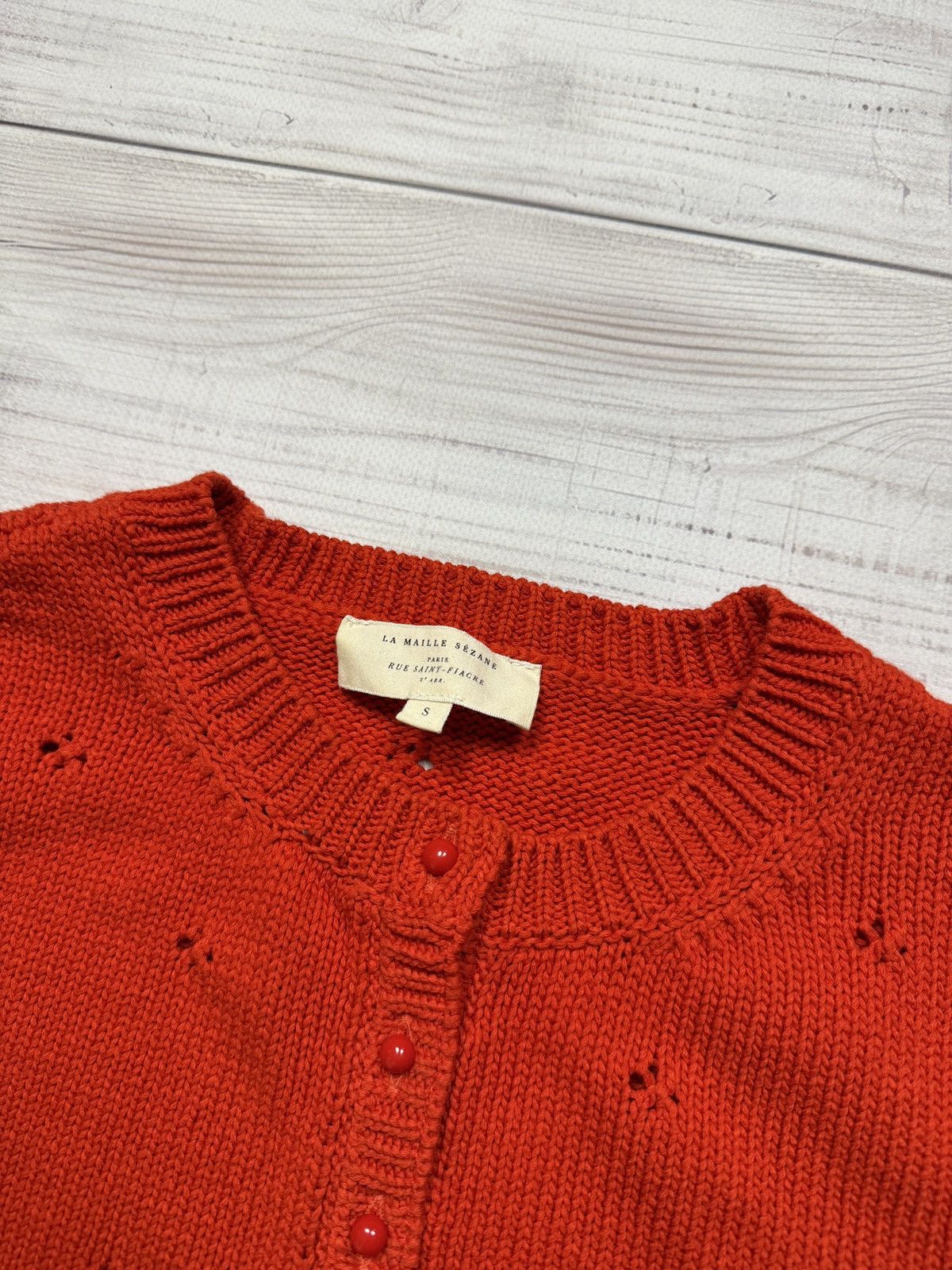 Sezane La Maille Sezane Knit Cardigan Sweater Vintage Size S / US 4 / IT 40 - 4 Thumbnail