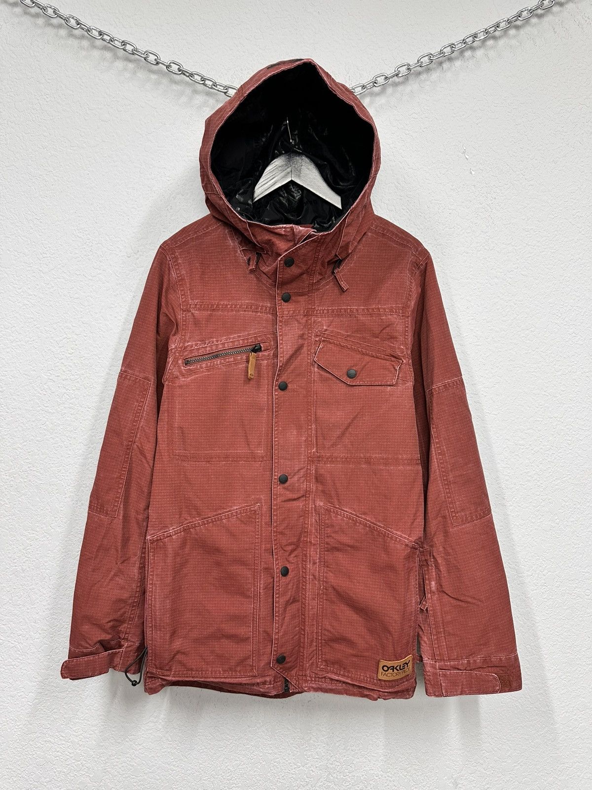 Oakley Vintage Oakley Denim Cargo Jacket Multi Pocket Rare Plate Size US S / EU 44-46 / 1 - 2 Thumbnail