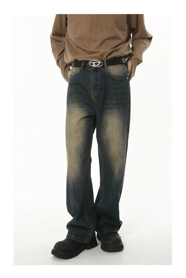 Japanese Brand VIBE Loose wide-leg vintage distressed American jeans Size US 32 / EU 48 - 1 Thumbnail
