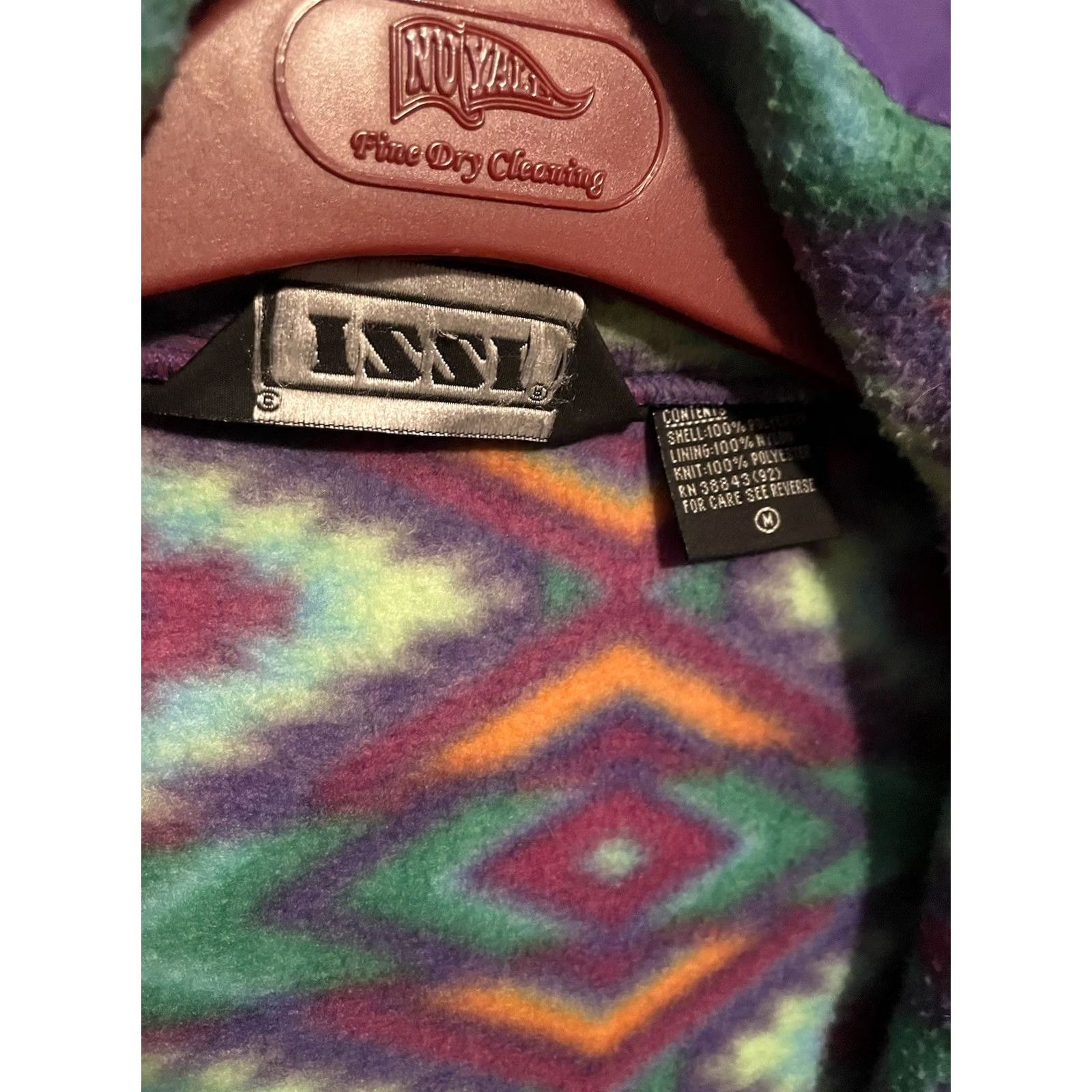 Vintage VINTAGE Izzy Fleece Jacket Aztec Full Zip 80s 90s Size M Men Purple Ski Outdoor Sports Jacket Size US M / EU 48-50 / 2 - 5 Thumbnail