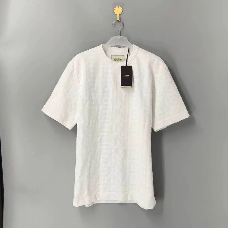 FENDI Men's All-Over Print Short Sleeve T-Shirt-yf