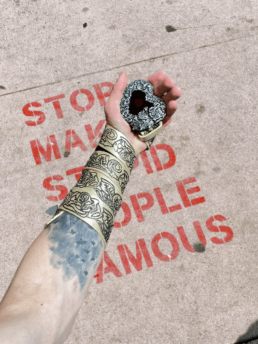 Japanese Brand × Vintage Vintage leather rhinestones belts BB Simon style punk y2k Size ONE SIZE - 1 Thumbnail
