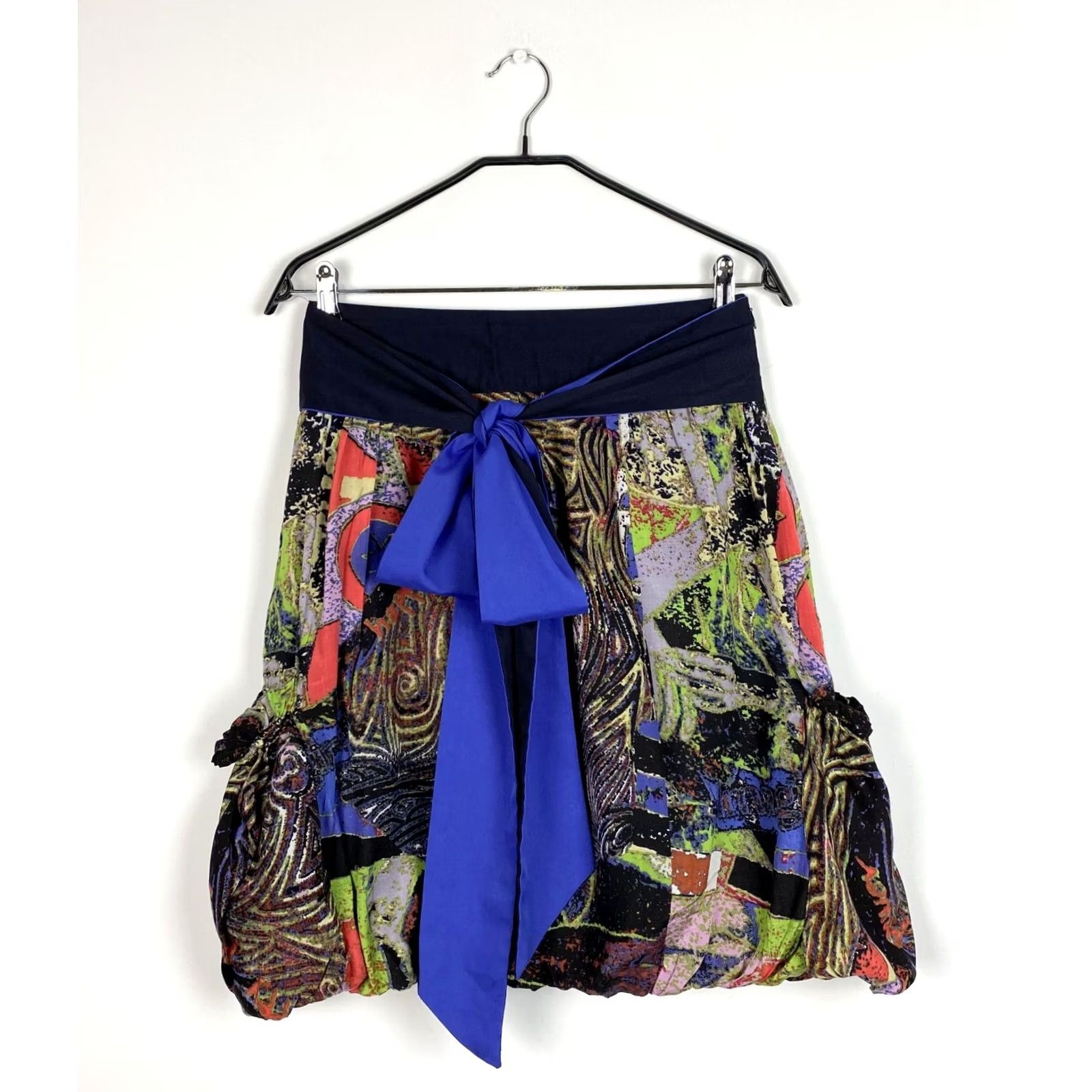 Desigual Desigual Skirt Women Multicoloured Midi A-Line Cotton Size 40 Size 27" / US 4 / IT 40 - 2 Thumbnail
