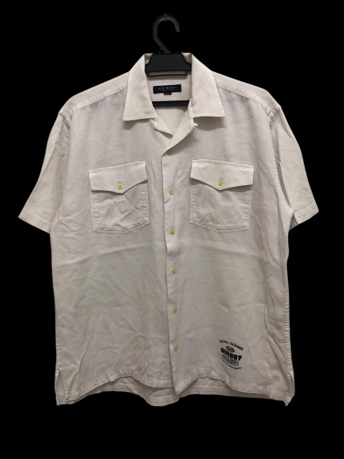 Guess × Vintage GUESS CLASSIC OPEN COLLAR DOUBLE POCKET WAFFLE COTTON SHIRT Size US M / EU 48-50 / 2 - 1 Thumbnail