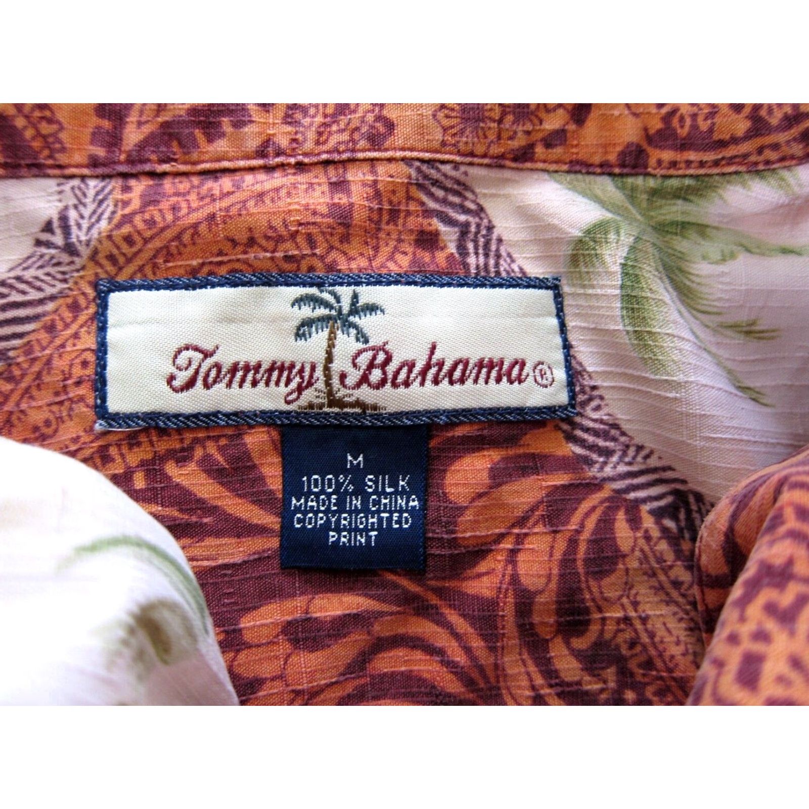 Tommy Bahama Tommy Bahama 100% Silk Floral Hawaiian Button Down Shirt Men Medium Size US L / EU 52-54 / 3 - 3 Thumbnail