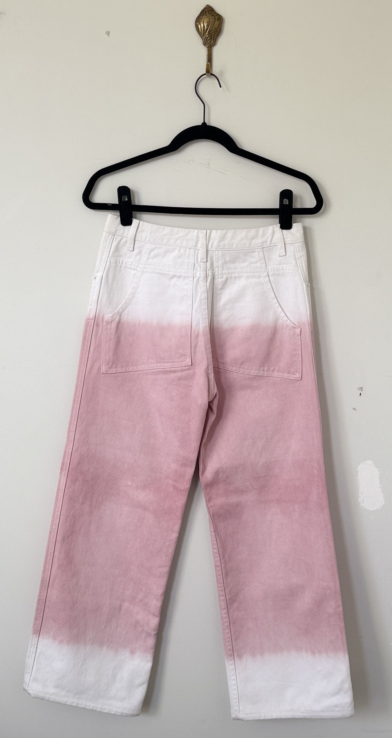 Eckhaus Latta Mid-Rise Wide Leg White/Pink Ombre Jean Size 28" / US 6 / IT 42 - 5 Thumbnail