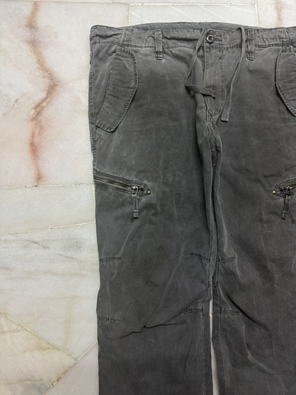 Uniqlo 💥VINTAGE 90s UNIQLO FAFED ZIPPER WORKWEAR THRASHED CARGO Size US 38 / EU 54 - 4 Thumbnail