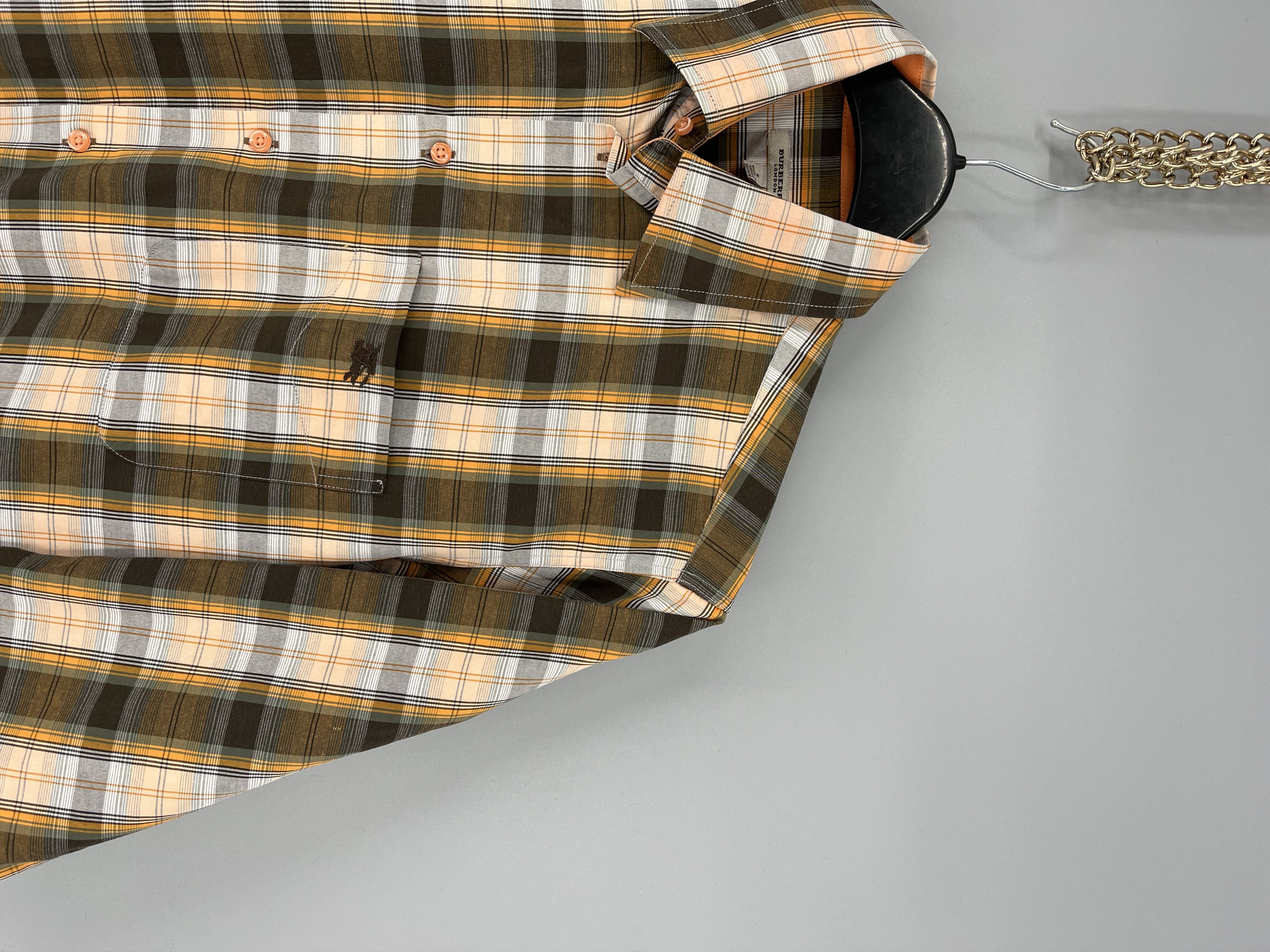 Burberry Burberry London Shirt Long Sleeve Vintage Rare Logo Size US S / EU 44-46 / 1 - 4 Thumbnail