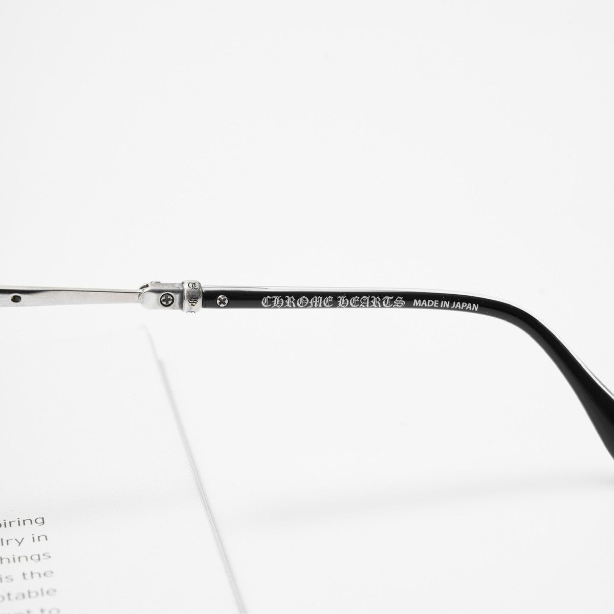Chrome Hearts CHROME HEARTS STRAPADICTOME BLACK/SHINY SILVER GLASSES Size ONE SIZE - 4 Thumbnail