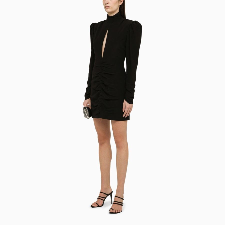Alessandra Rich o1d2blof0724 Mini Dress in Black Size M / US 6-8 / IT 42-44 - 2 Thumbnail