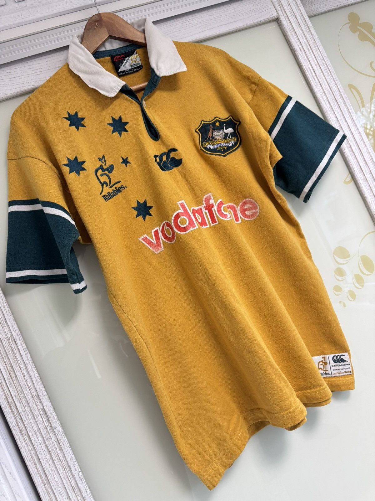 Canterbury of New Zealand Vintage Australia Wallabies 2000-2002 Rugby Jersey CCC Shirt Size US L / EU 52-54 / 3 - 4 Thumbnail
