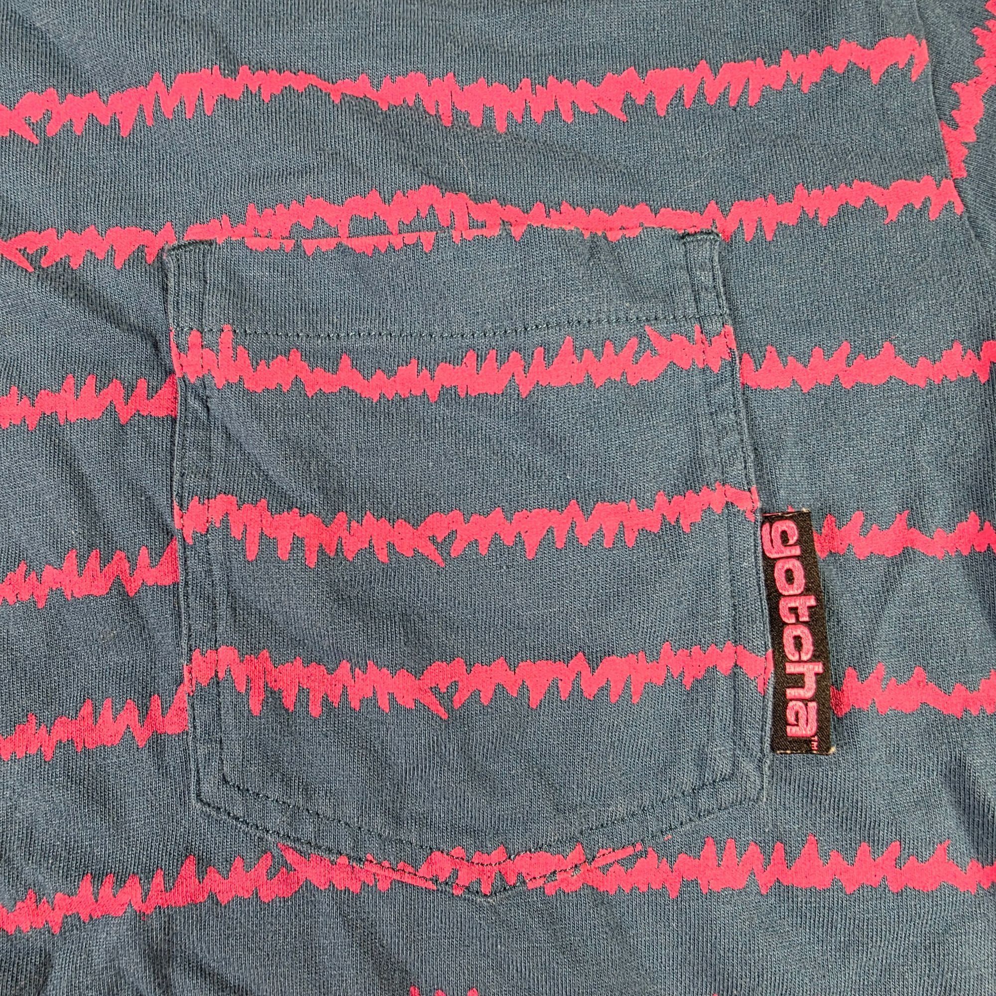 Gotcha Gotcha Mens Medium Blue Pink Stripe Pocket Tee Casual Short Size US M / EU 48-50 / 2 - 4 Thumbnail