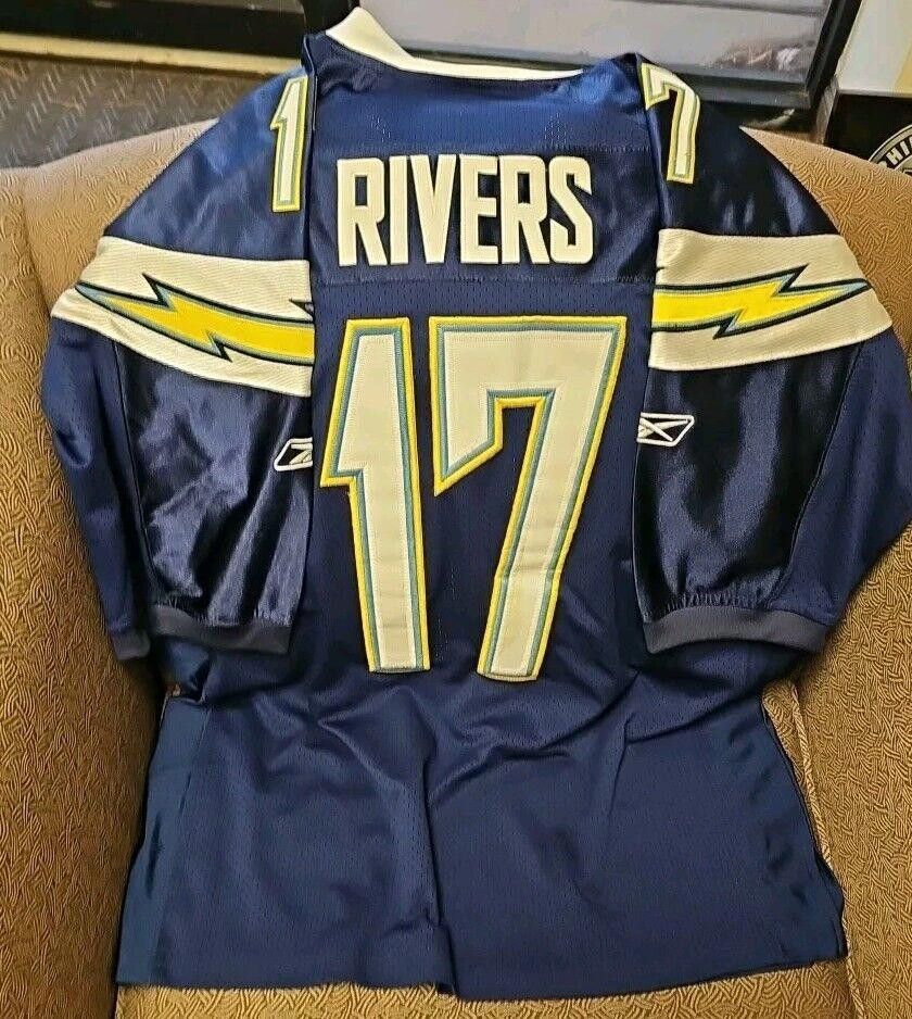 Designer Reebok PHILIP RIVERS #17 LA Chargers Men's Jersey Size 48 Size ONE SIZE - 7 Thumbnail