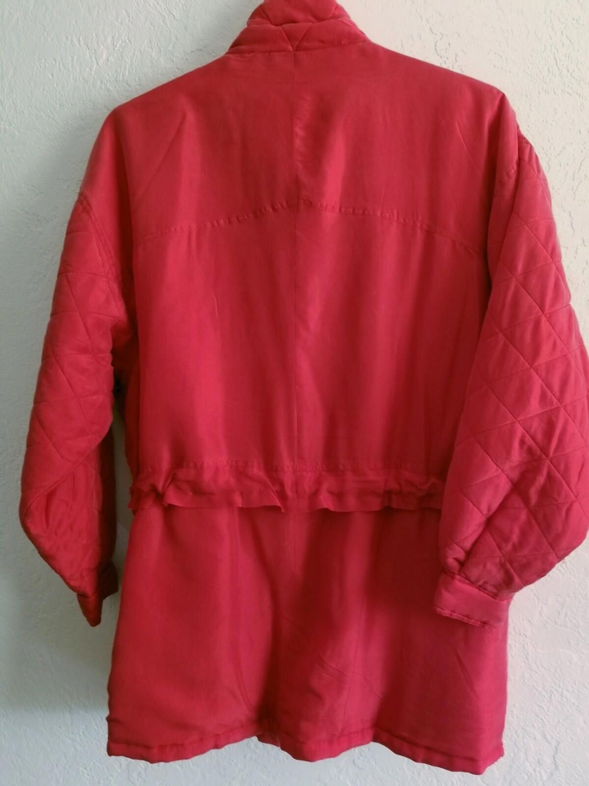 Paolo Gucci Vtg Gucci Silk Jacket Womens Oversized 1980s Collectible Red Size L / US 10 / IT 46 - 4 Thumbnail