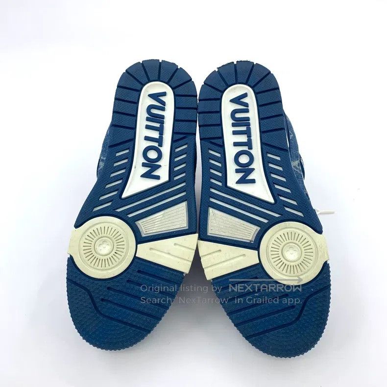 Louis Vuitton Louis Vuitton Trainer blue and white color-block logo pres Size US 6 / IT 36 - 5 Thumbnail