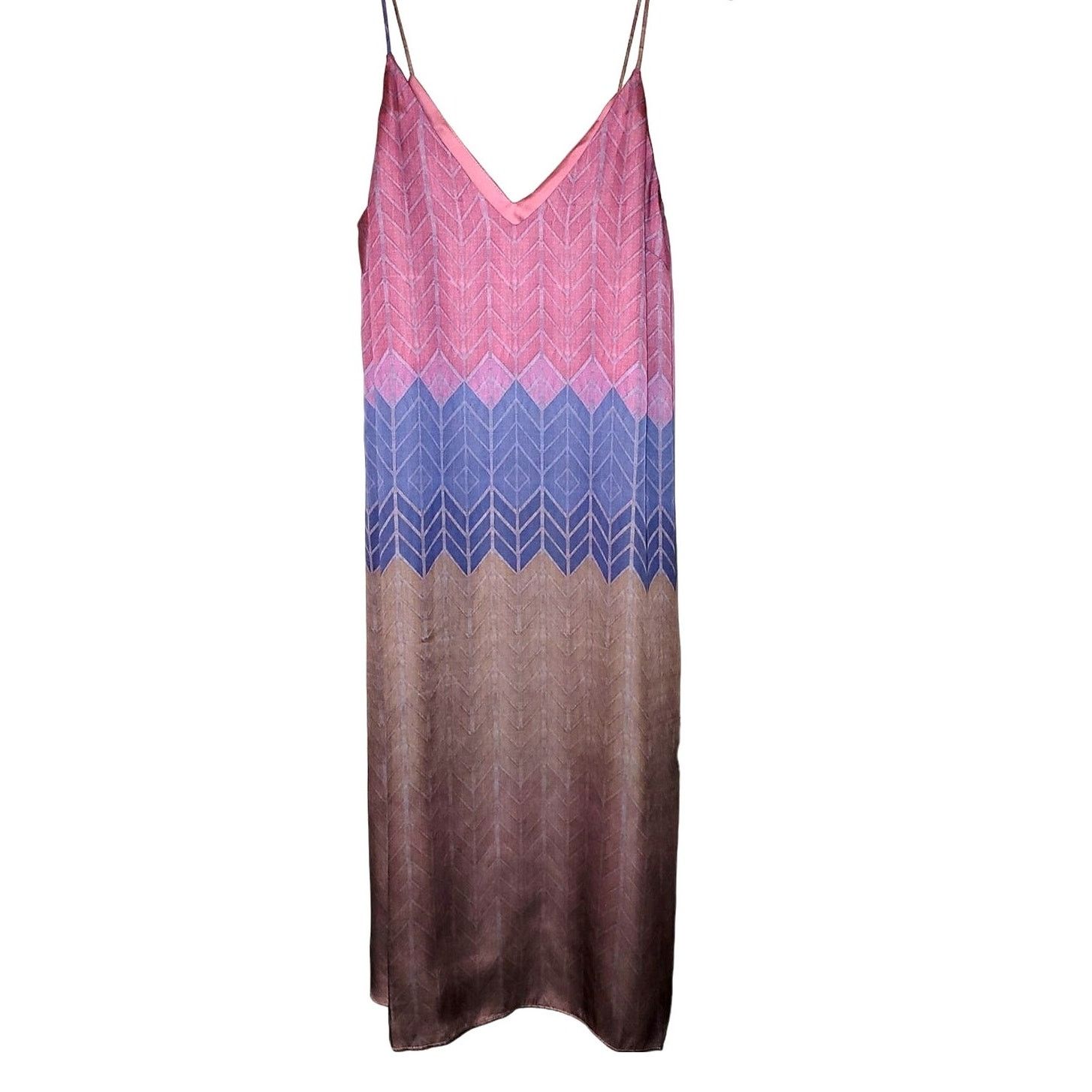 Anthropologie New Anthropologie Morgan Carper Chevron Stripe Slip Dress Size M / US 6-8 / IT 42-44 - 3 Thumbnail