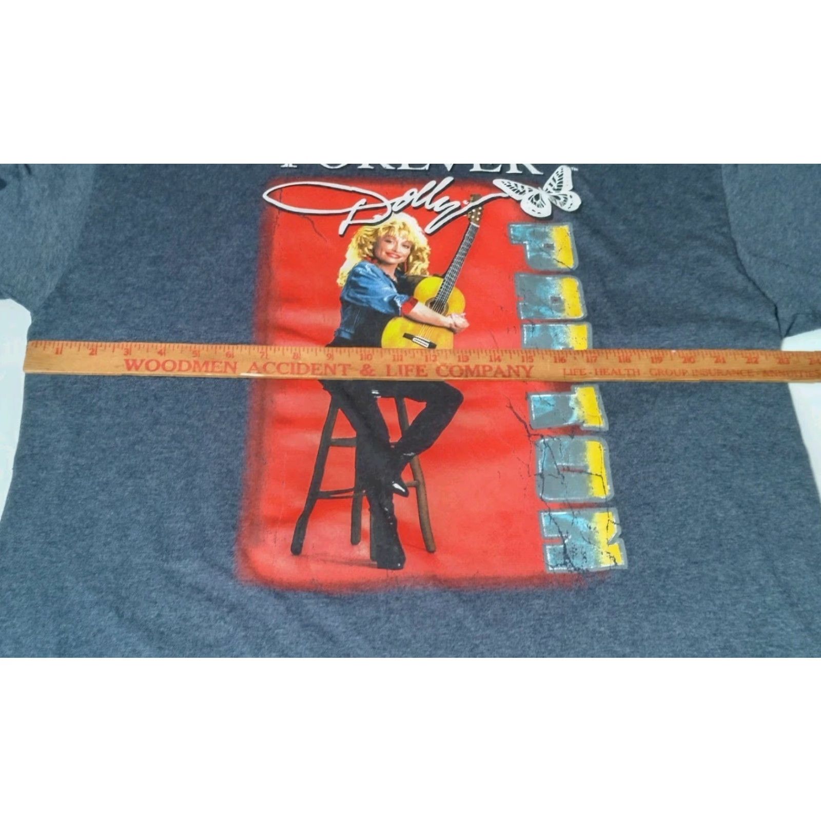 Mad Engine Dolly Parton Shirt XL Blue Graphic Tee Country Music Guitar Butterfly Mad Engine T-Shirt Men Adults Size US XL / EU 56 / 4 - 6 Thumbnail