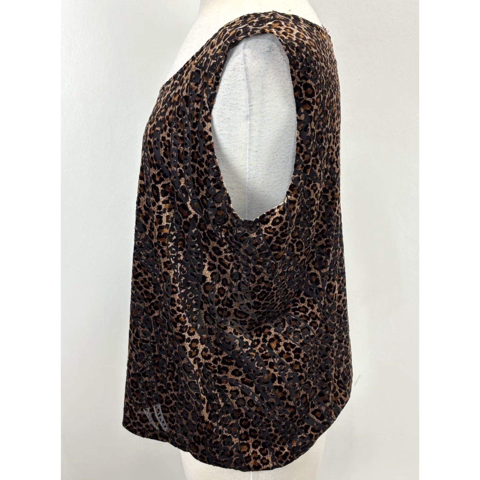 Vintage VINTAGE MSK Velvet Burnout Tank Top Women 2X Plus Animal Print Sleeveless Scoop Neck USA Made Y2K Shirt Size XXL / US 16-18 / IT 52-54 - 2 Thumbnail