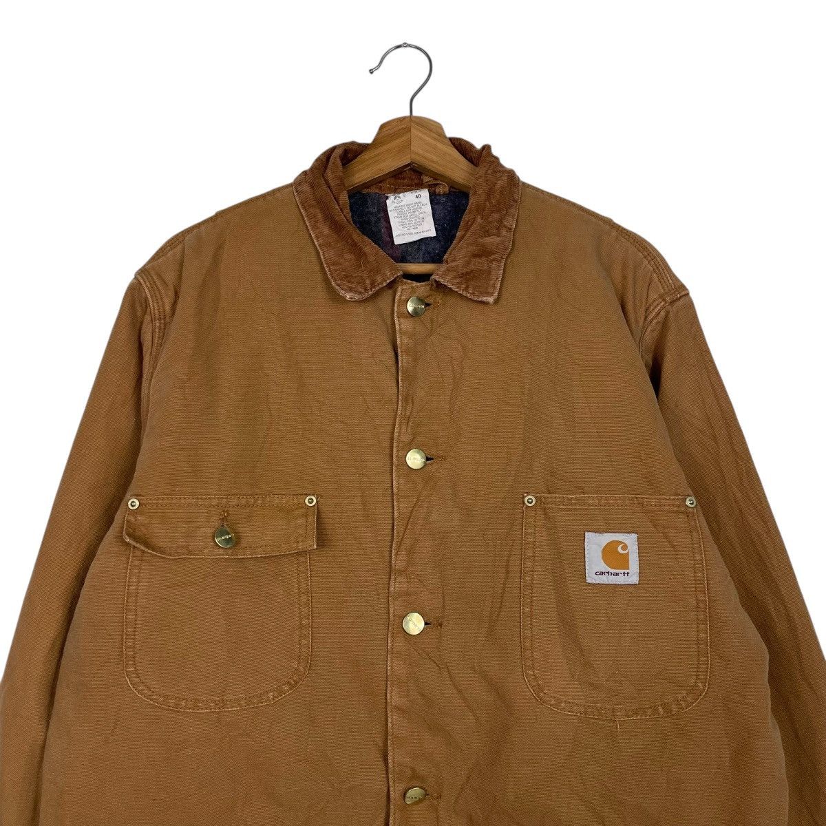 Carhartt Vintage 80s Carhatt Detroit Duck Canvas Workwear Jacket Size US L / EU 52-54 / 3 - 2 Thumbnail