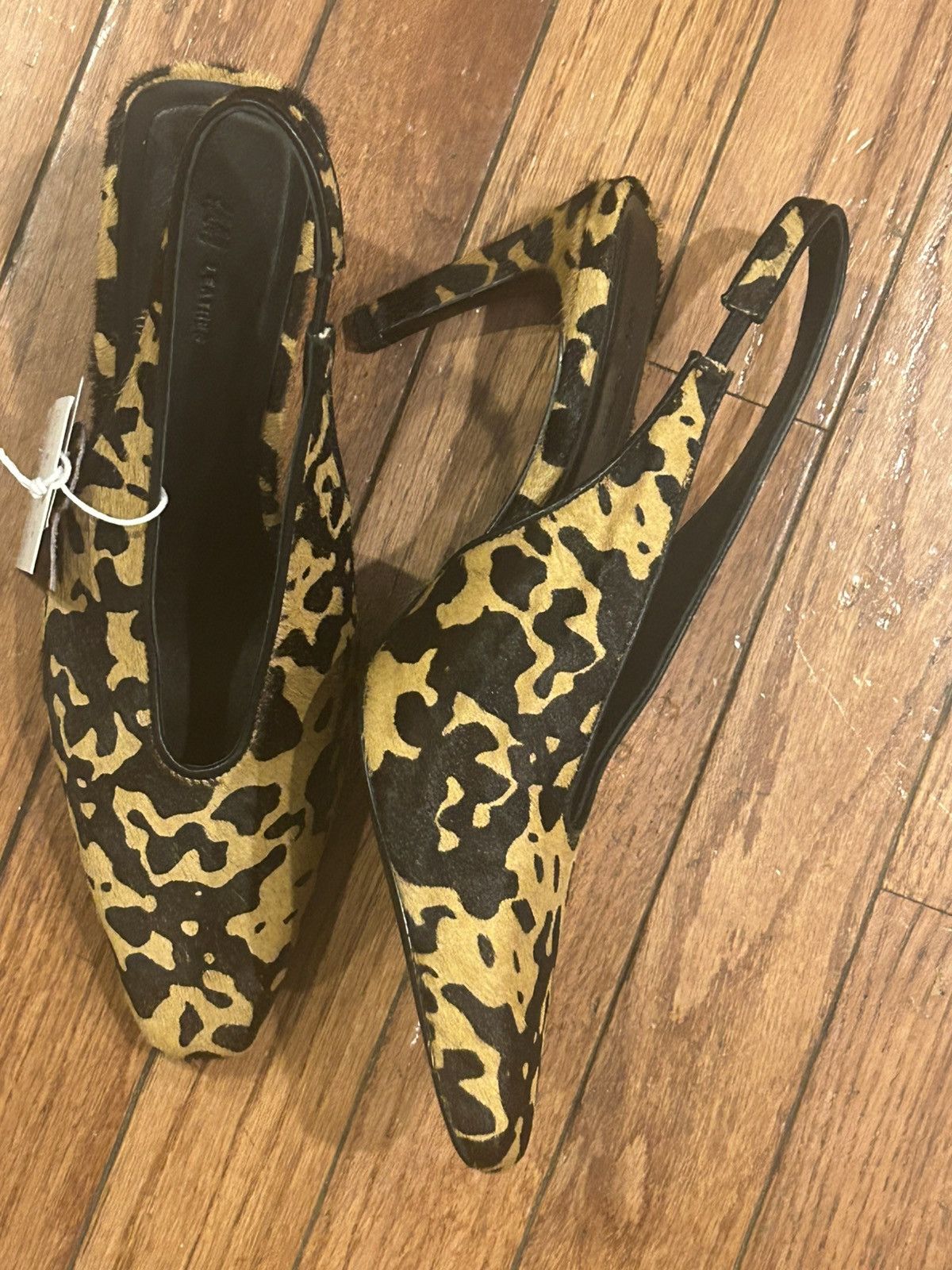 H&M H&M leather sling back animal print heels Size US 6 / IT 36 - 5 Thumbnail
