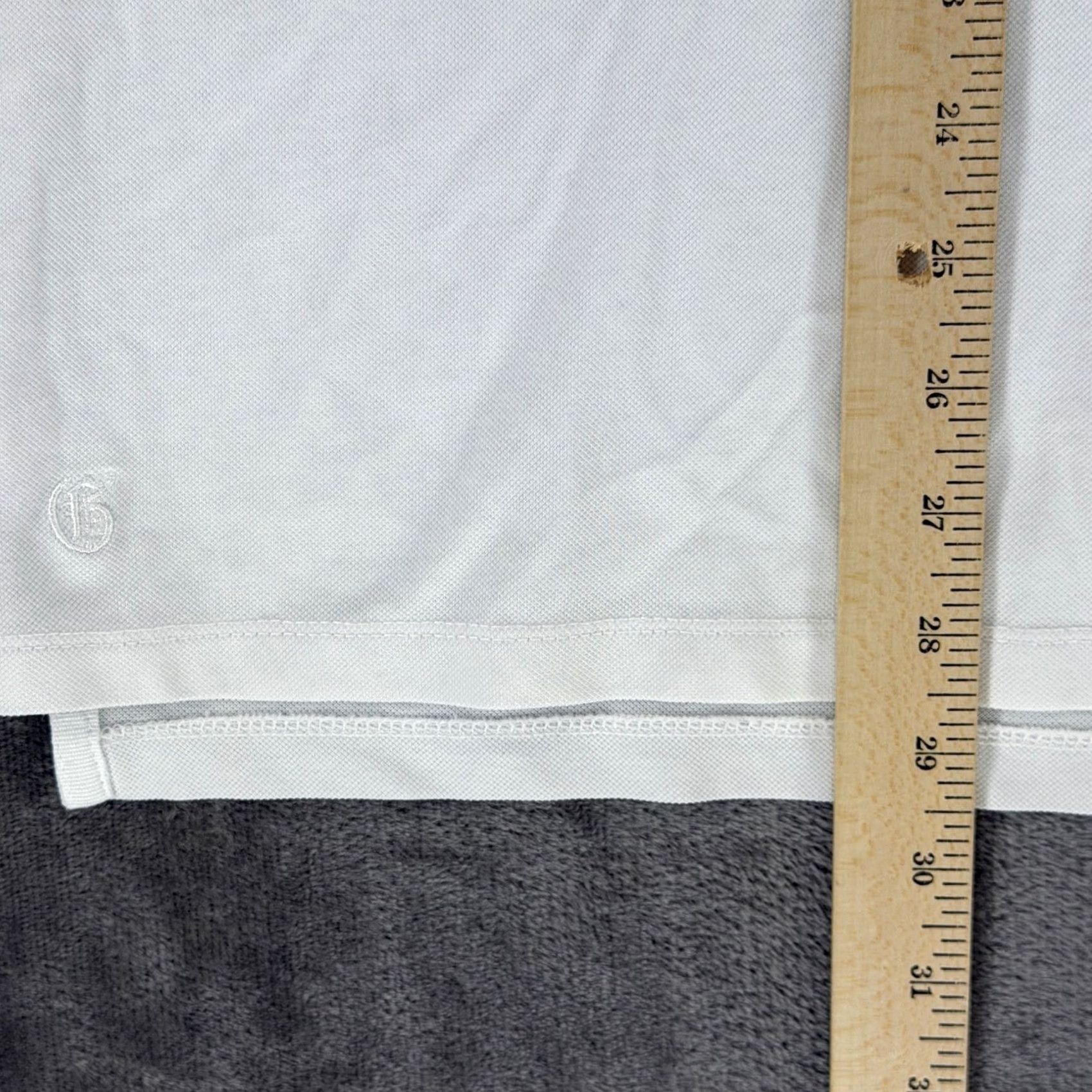 Vintage Greyson Polo Shirt White Short Sleeve Large Mens Golf Performance Cotton Blend Embroidered Logo 3-Button Placket Slim Fit Casual Size US L / EU 52-54 / 3 - 5 Thumbnail