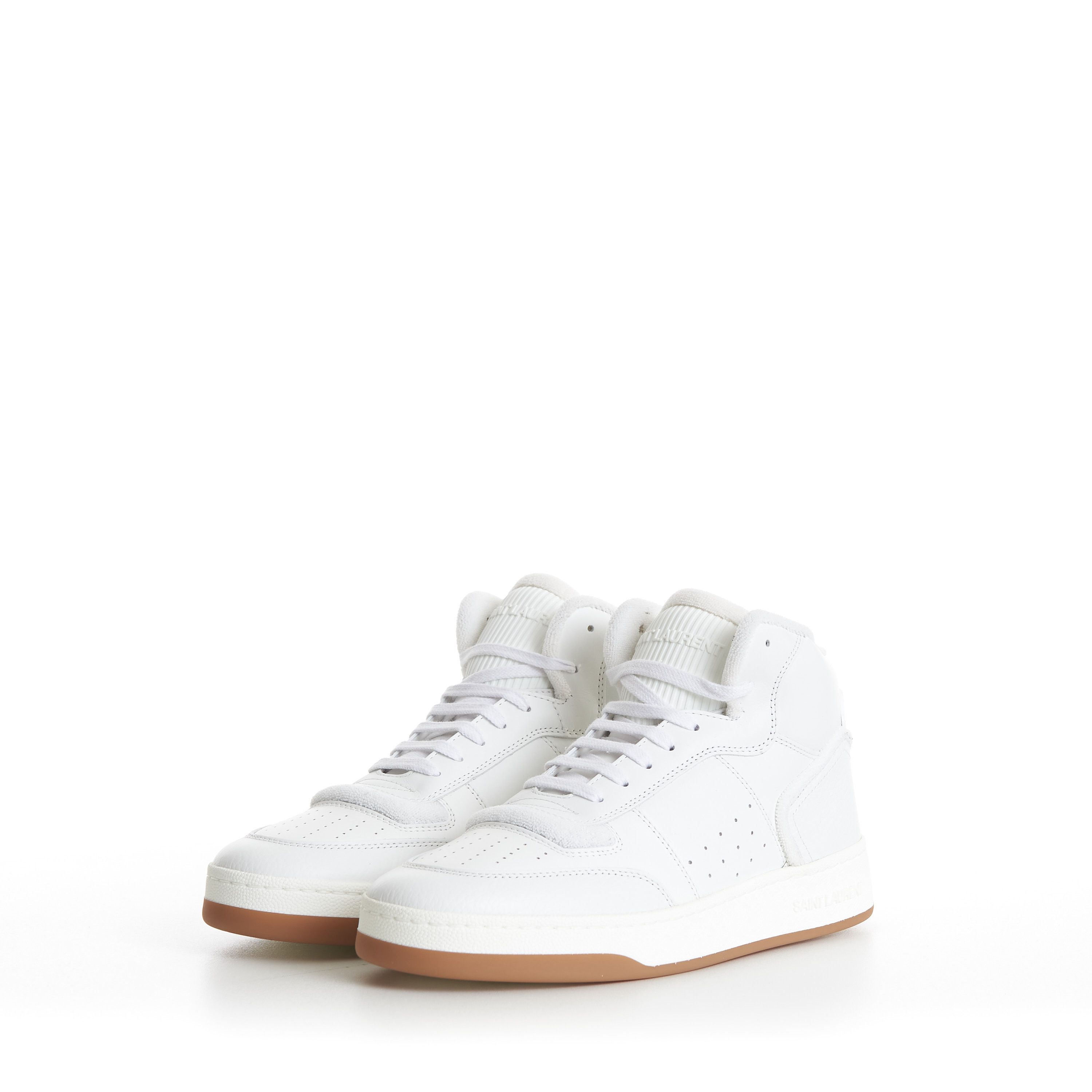 Saint Laurent Paris SL/80 Vintage White Mid-top Sneakers Size US 9 / EU 42 - 4 Thumbnail