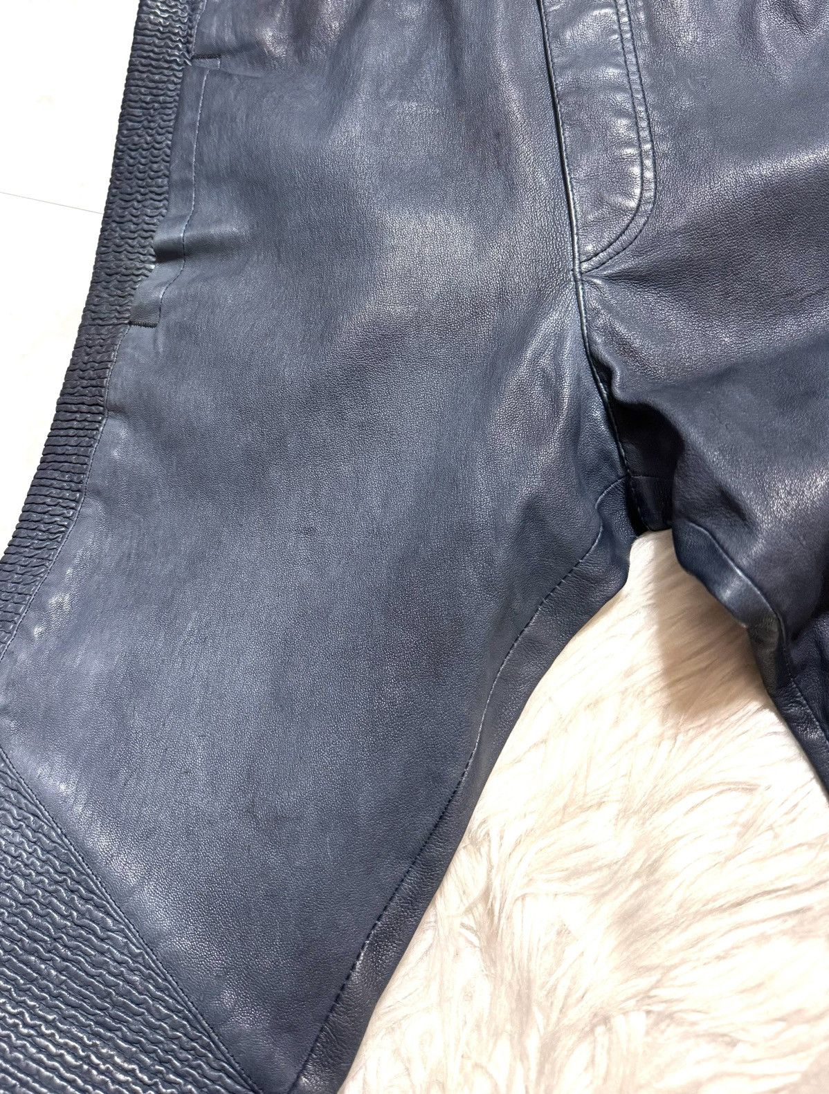 Balmain Balmain Homme Super Stretch Lamb Leather Biker Pants Size US 28 / EU 44 - 15 Thumbnail