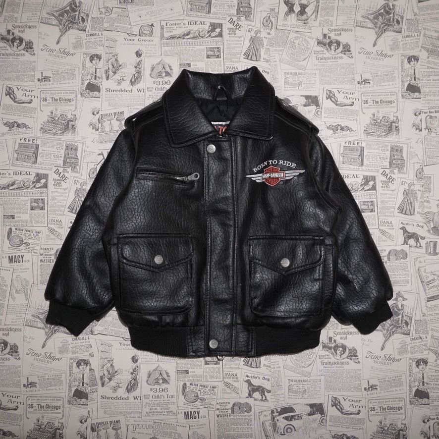 Harley Davidson 5 -Vintage Y2K Harley Davidson 90s motorcycle leather jacket Size S / US 4 / IT 40 - 2 Thumbnail