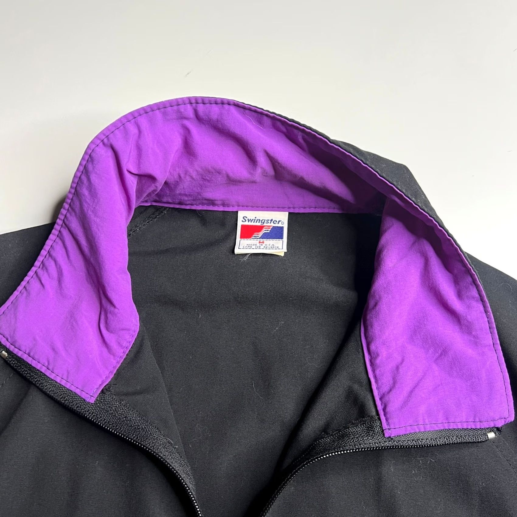 Vintage VINTAGE Swingster Louisville Speedway Jacket Mens M Black Purple Lined USA Made Size US M / EU 48-50 / 2 - 4 Thumbnail