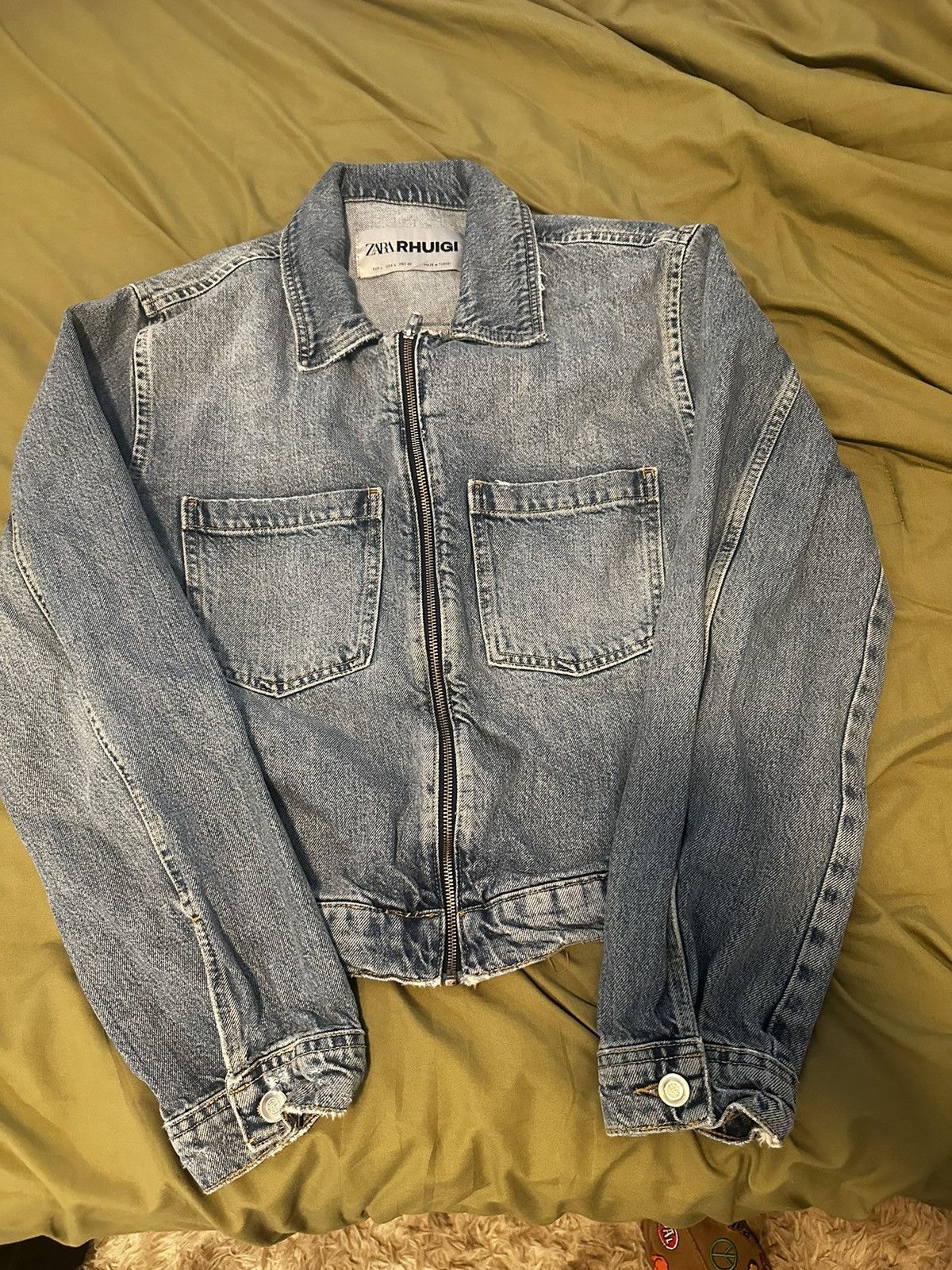 Rhude RHUDE CROPPED DENIM JACKET Size US M / EU 48-50 / 2 - 2 Thumbnail