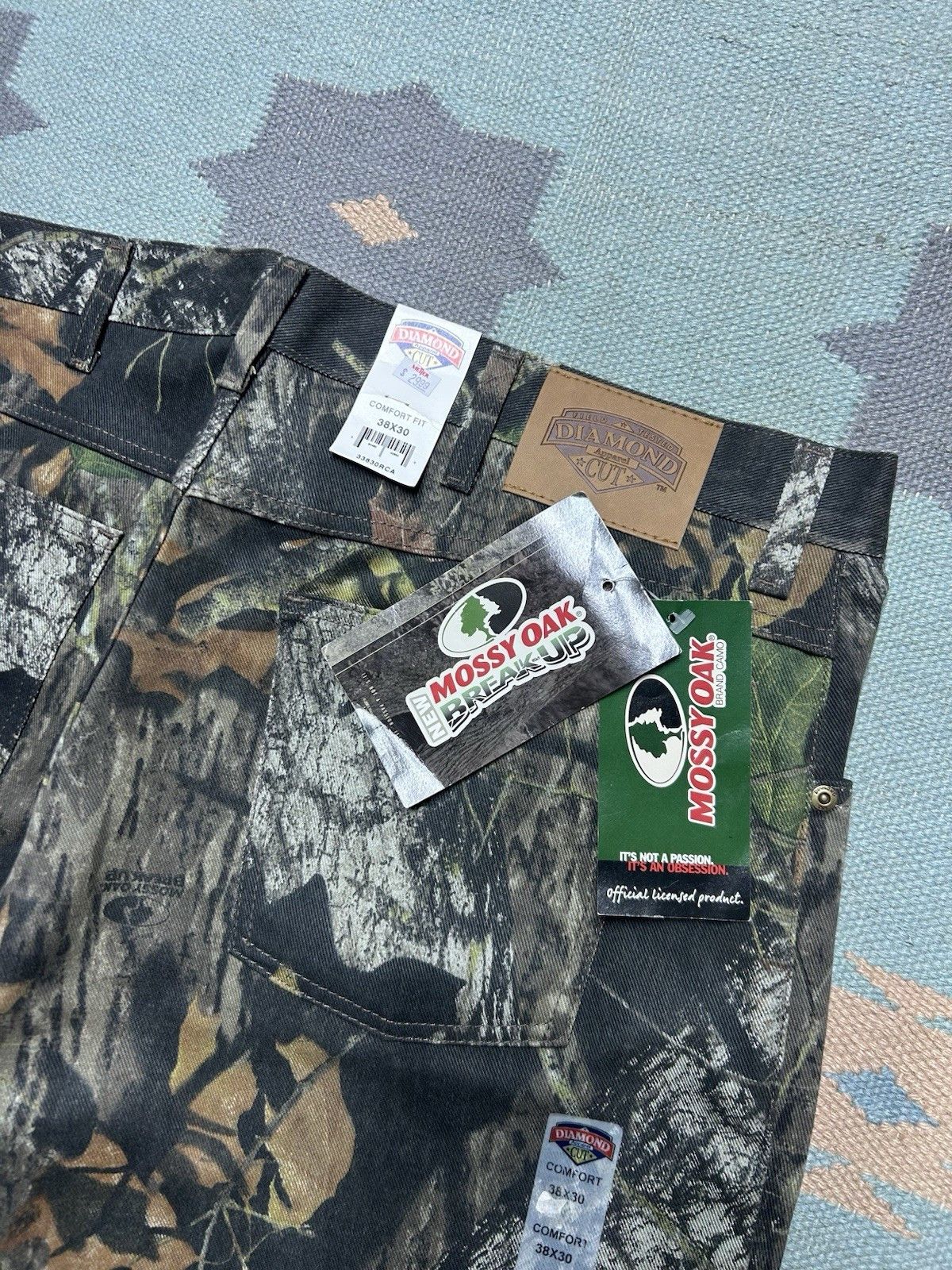 Vintage NEW Vintage diamond cut jeans mossy oak camo NWT men’s 38x30 Size US 38 / EU 54 - 4 Thumbnail