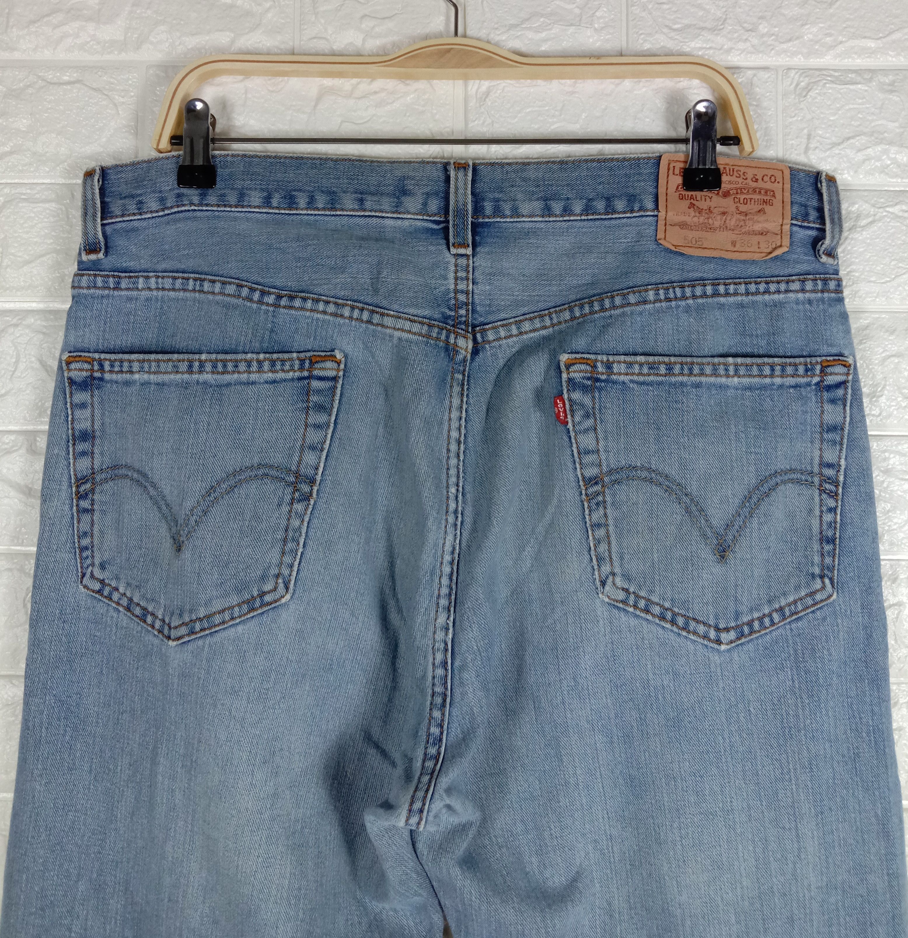 Levi's Vintage Levi's 505 Jeans Regular Fit Distressed Denim Size US 36 / EU 52 - 6 Thumbnail