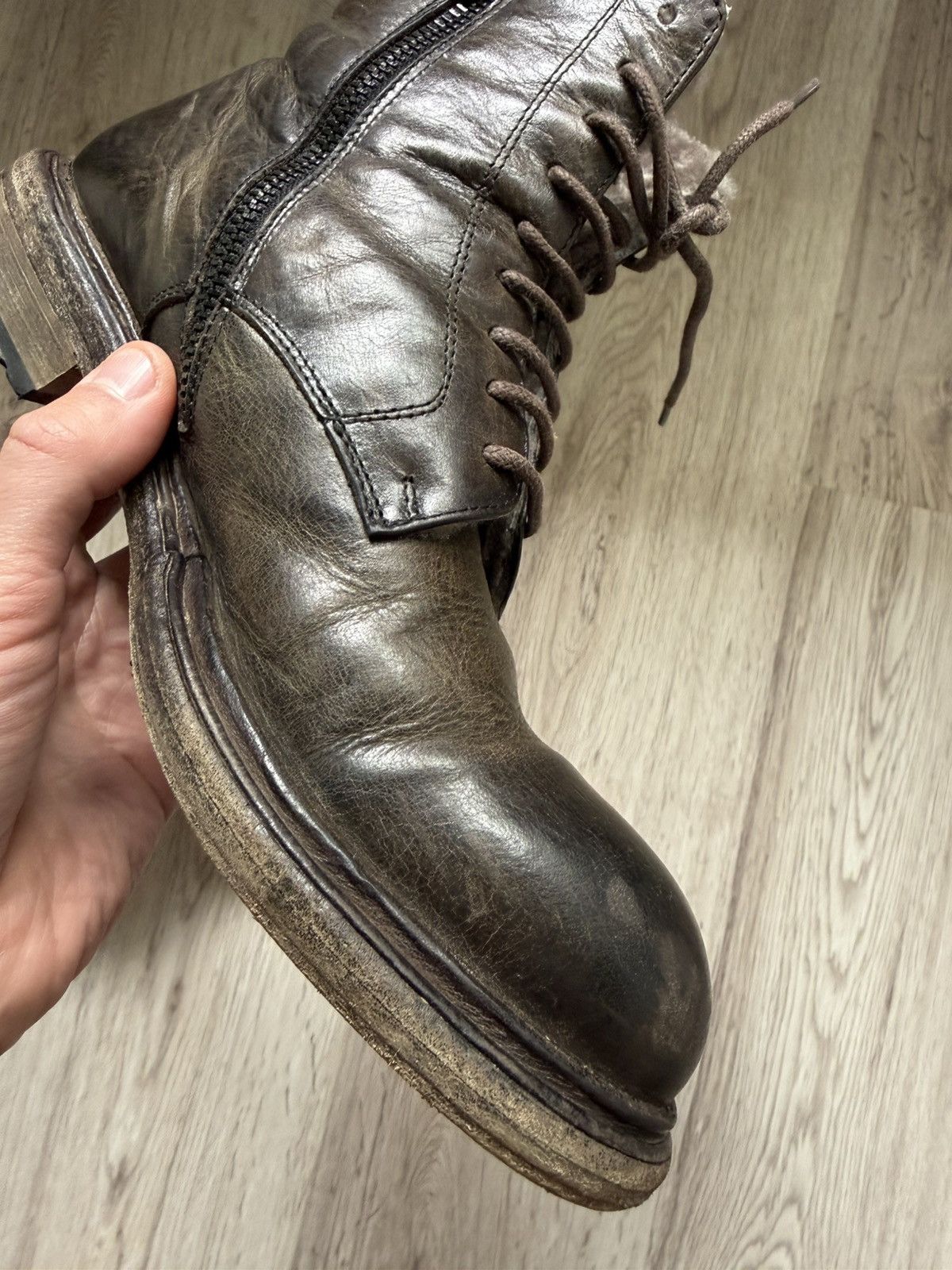 Other Crispiniano Patina Leather Boots Side Zip Italian Combat 39 Size US 6 / EU 39 - 13 Thumbnail