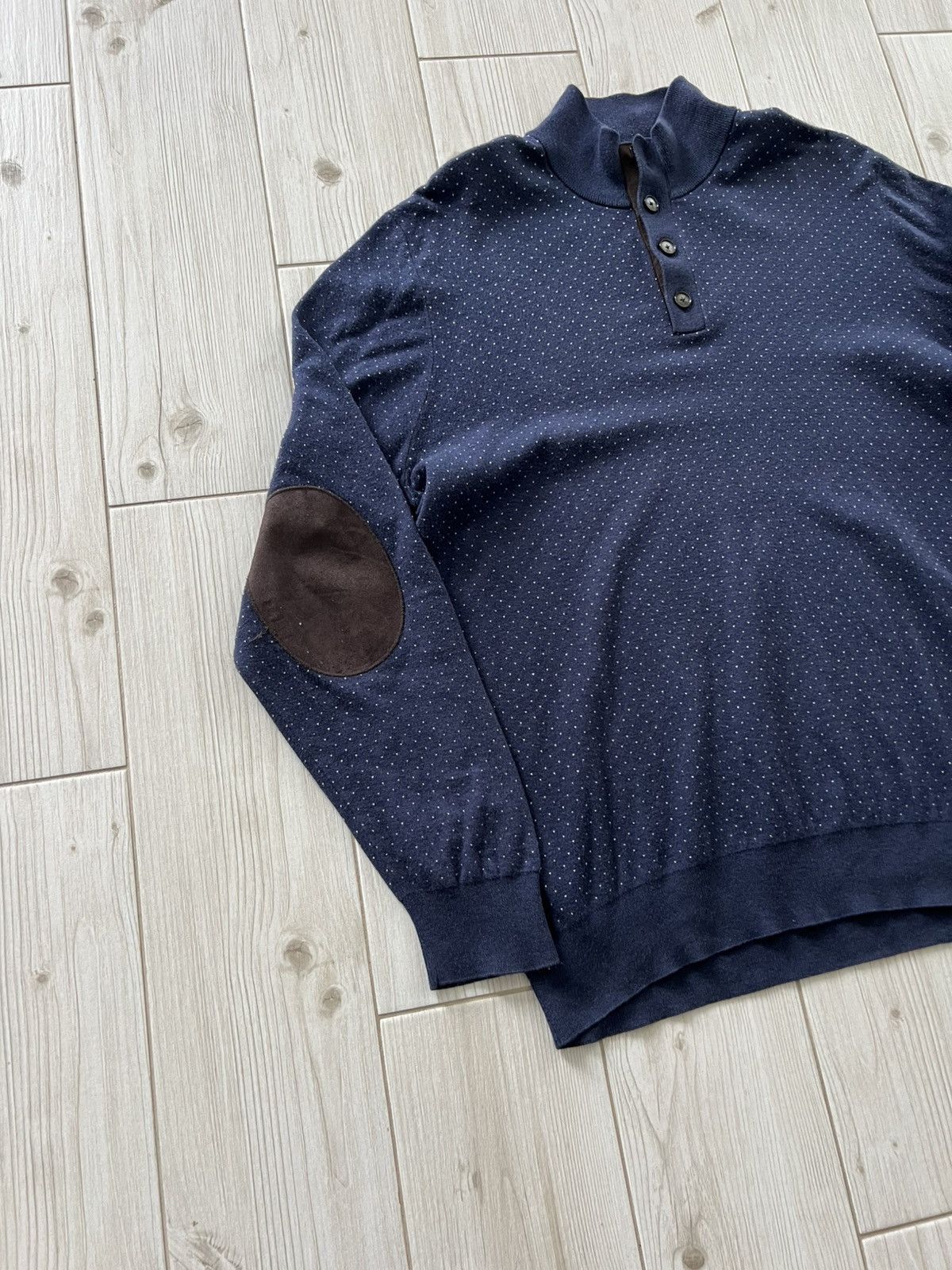 Hackett Hackett London Cotton/Silk 1/4 zip Sweater Mens Classic Size US XL / EU 56 / 4 - 6 Thumbnail