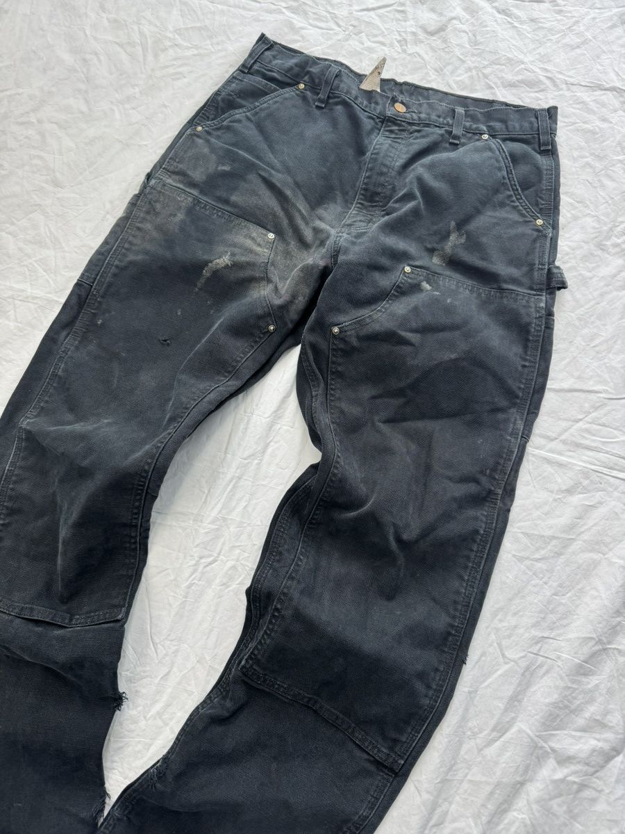 Carhartt Vintage Faded Carhartt Blanket Lined Distressed Double Knees Size US 36 / EU 52 - 2 Thumbnail