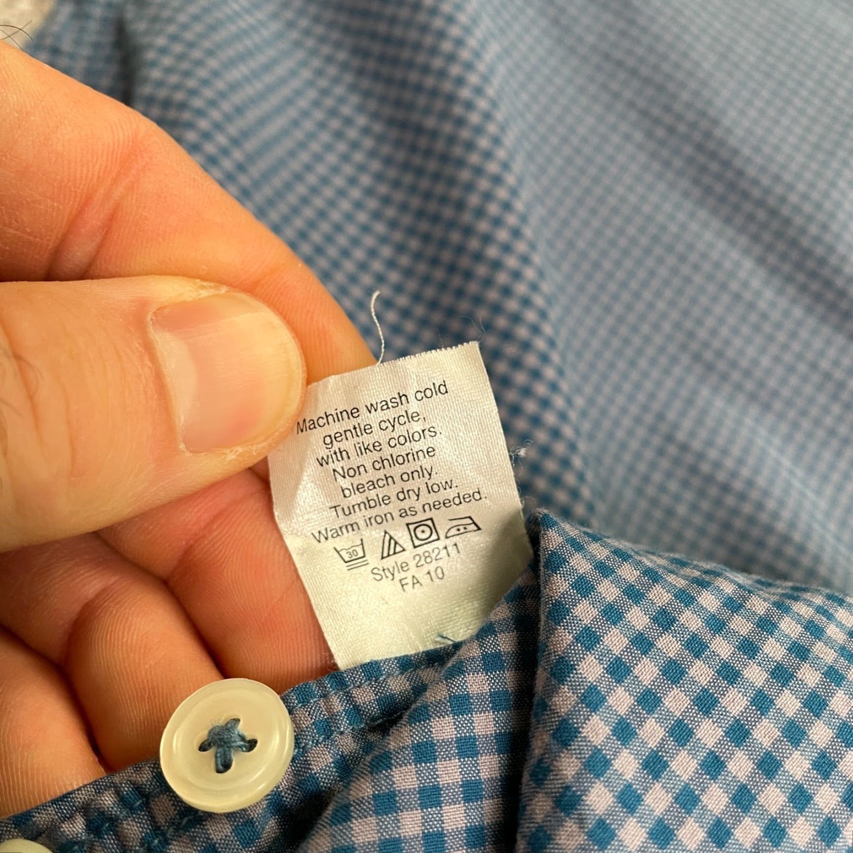 J.Crew J.Crew Dress Shirt Mens Large 16-16 1/2 Blue Check Long Sleeve Cotton Work Shirt Size 42R - 6 Thumbnail
