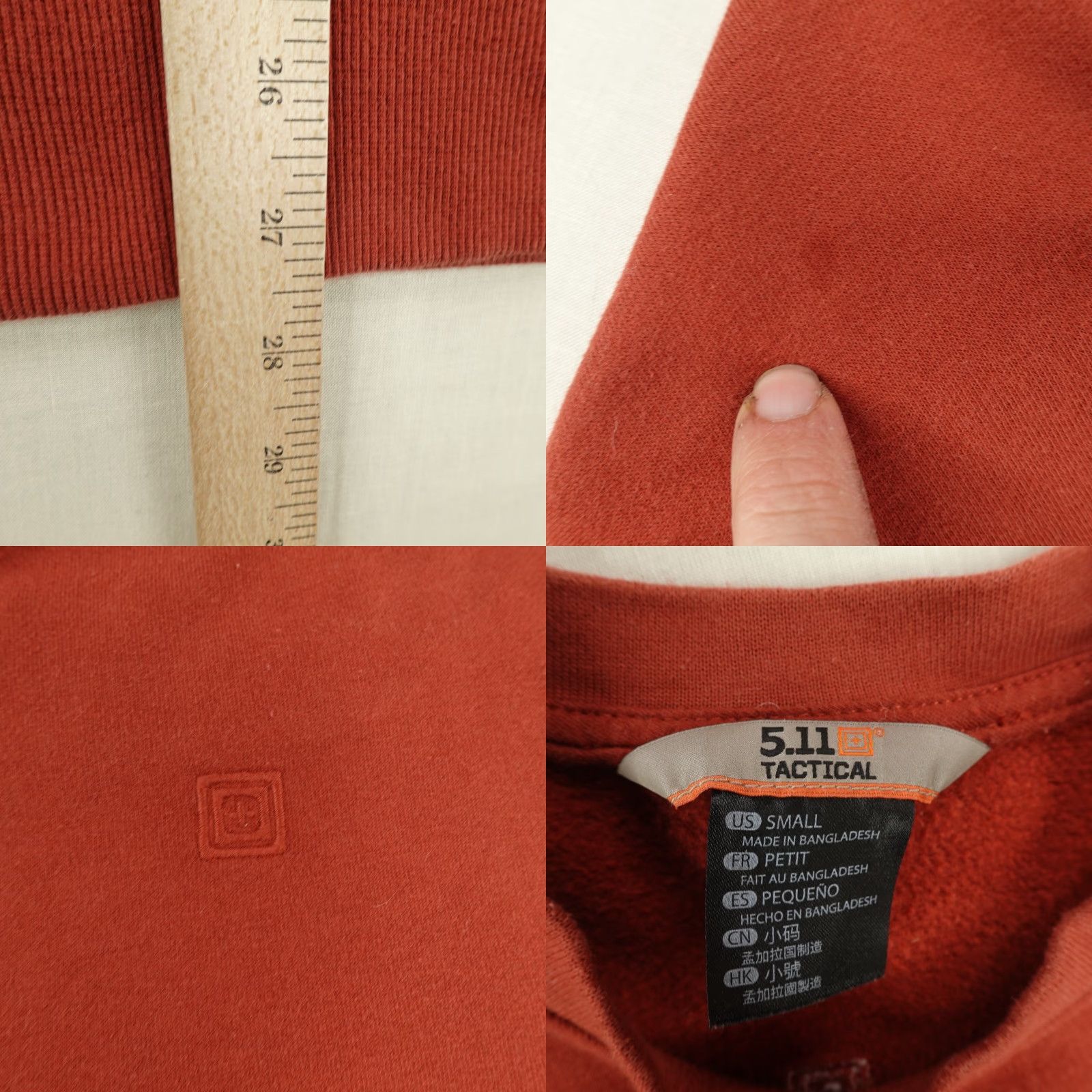 Vintage 5.11 Tactical Sweatshirt Mens Small Orange Engage Fleece Crewneck Sweater Size US S / EU 44-46 / 1 - 8 Thumbnail
