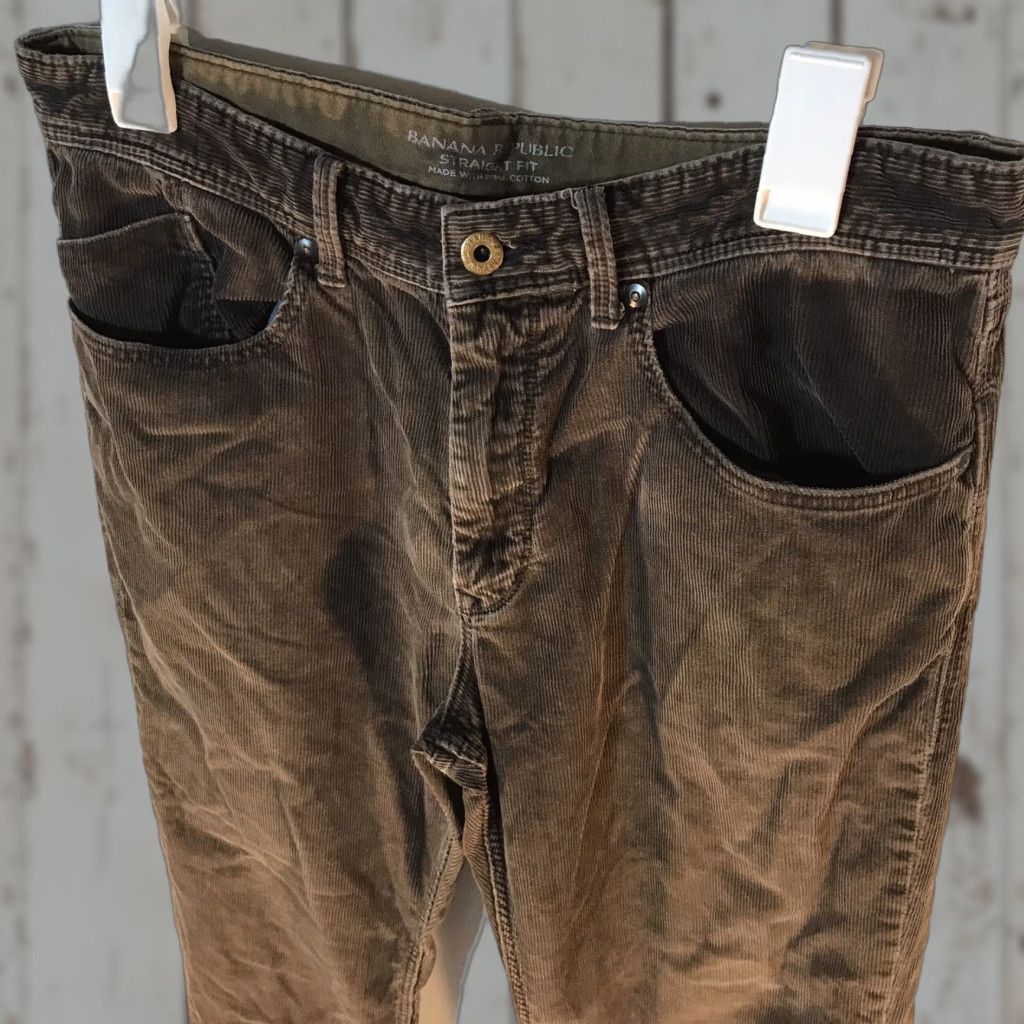 Banana Republic Banana Republic Mens Pants Corduroy Straight Fit Size 33 Fall Winter Dress Casual Brown Size US 33 - 1 Thumbnail