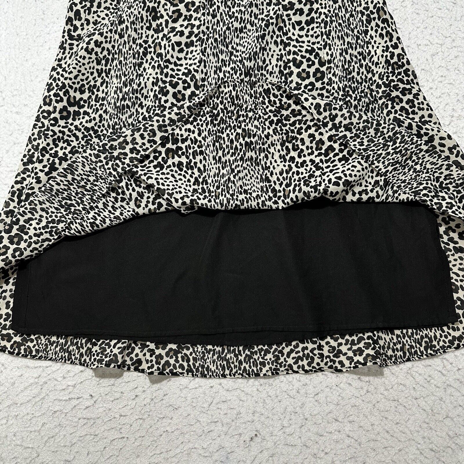 Other Worthington Women's 14 Black White Leopard Print Skirt Lined Size 36" / US 14 / IT 50 - 6 Thumbnail