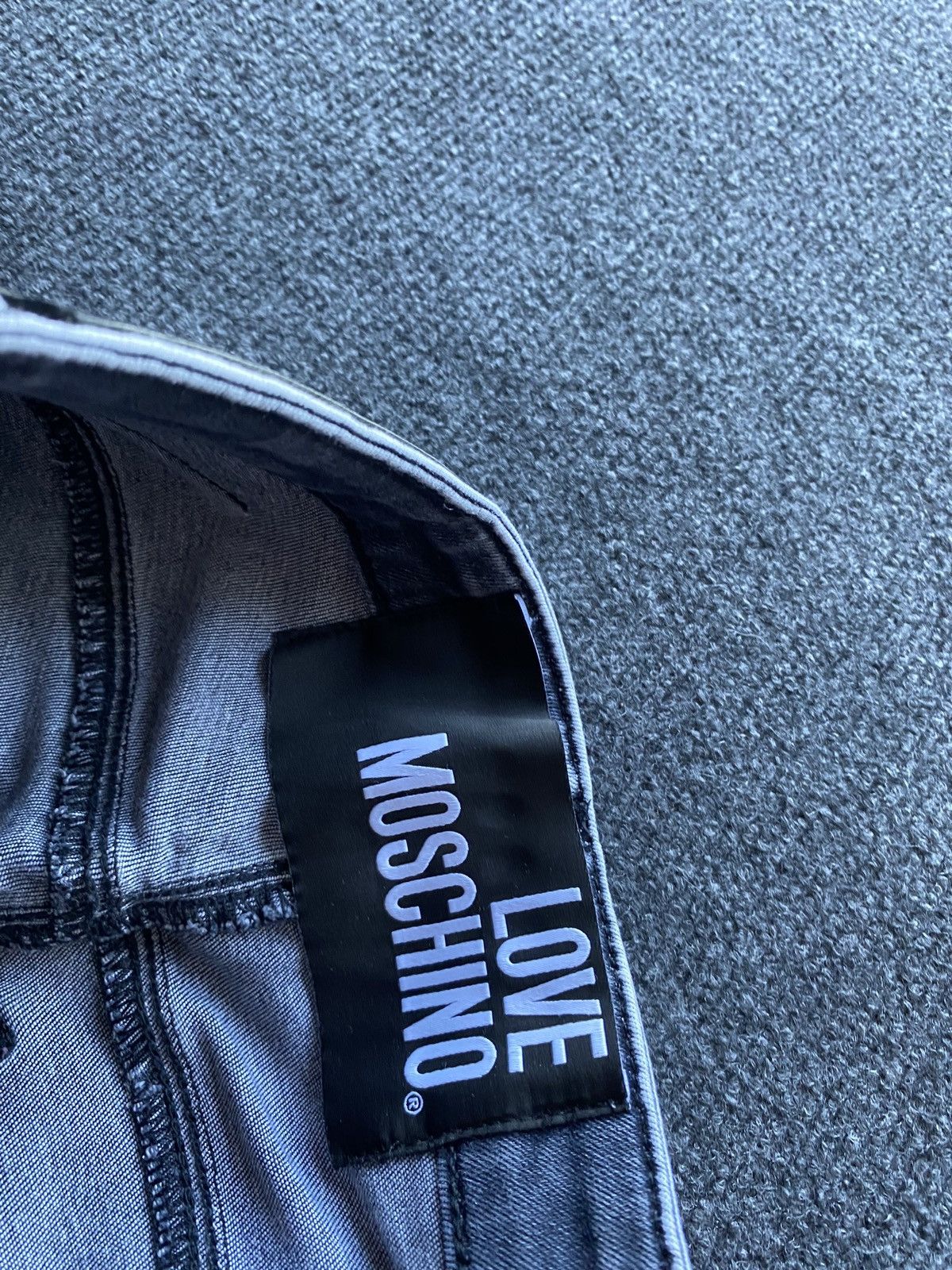 Love Moschino 🔥Love Moschino Gray Heart Logo Women Jeans 27 goth emo alt Size 27" / US 4 / IT 40 - 11 Thumbnail
