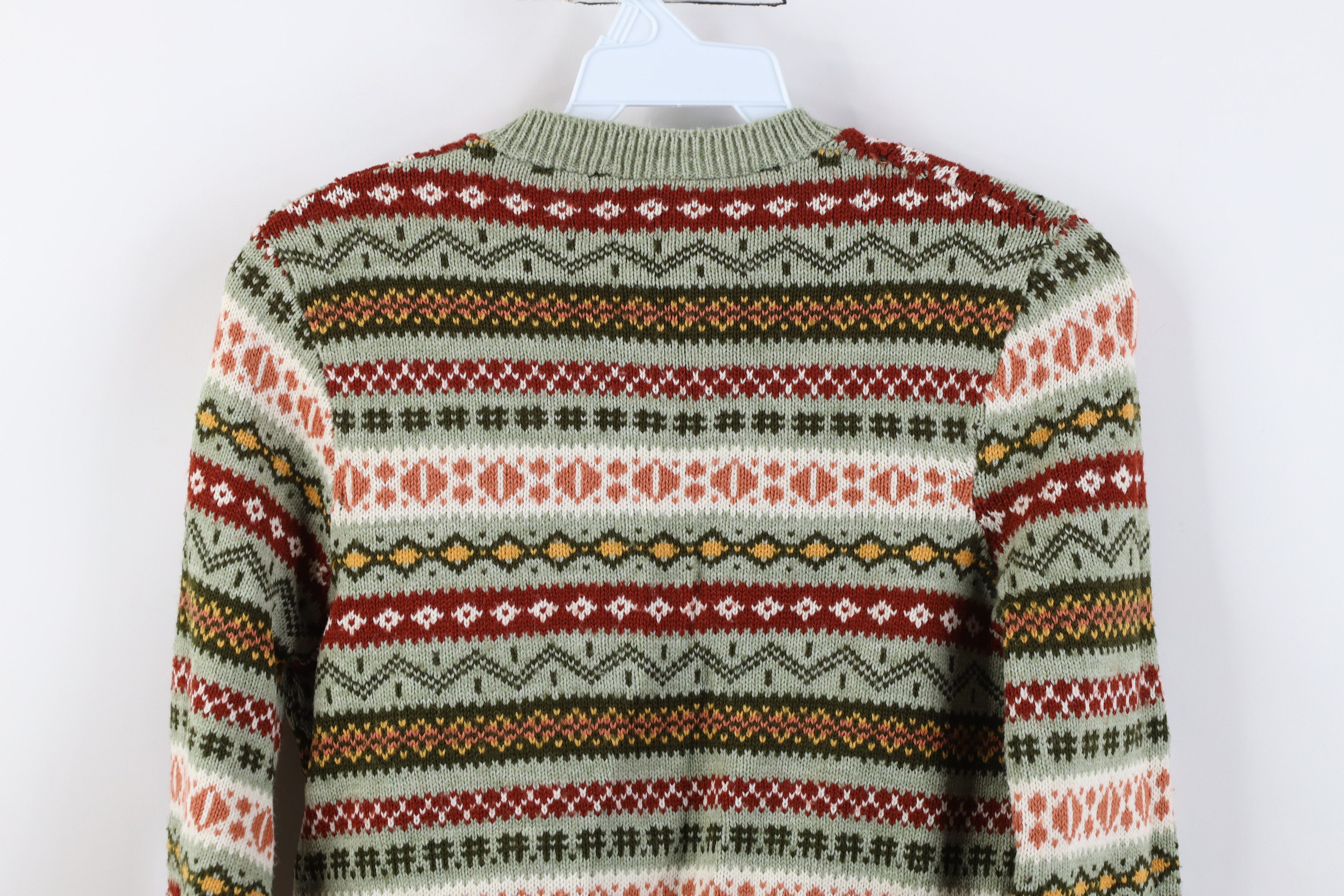Vintage Vintage 70s Streetwear Rainbow Fair Isle Crewneck Sweater Size XS / US 0-2 / IT 36-38 - 11 Thumbnail