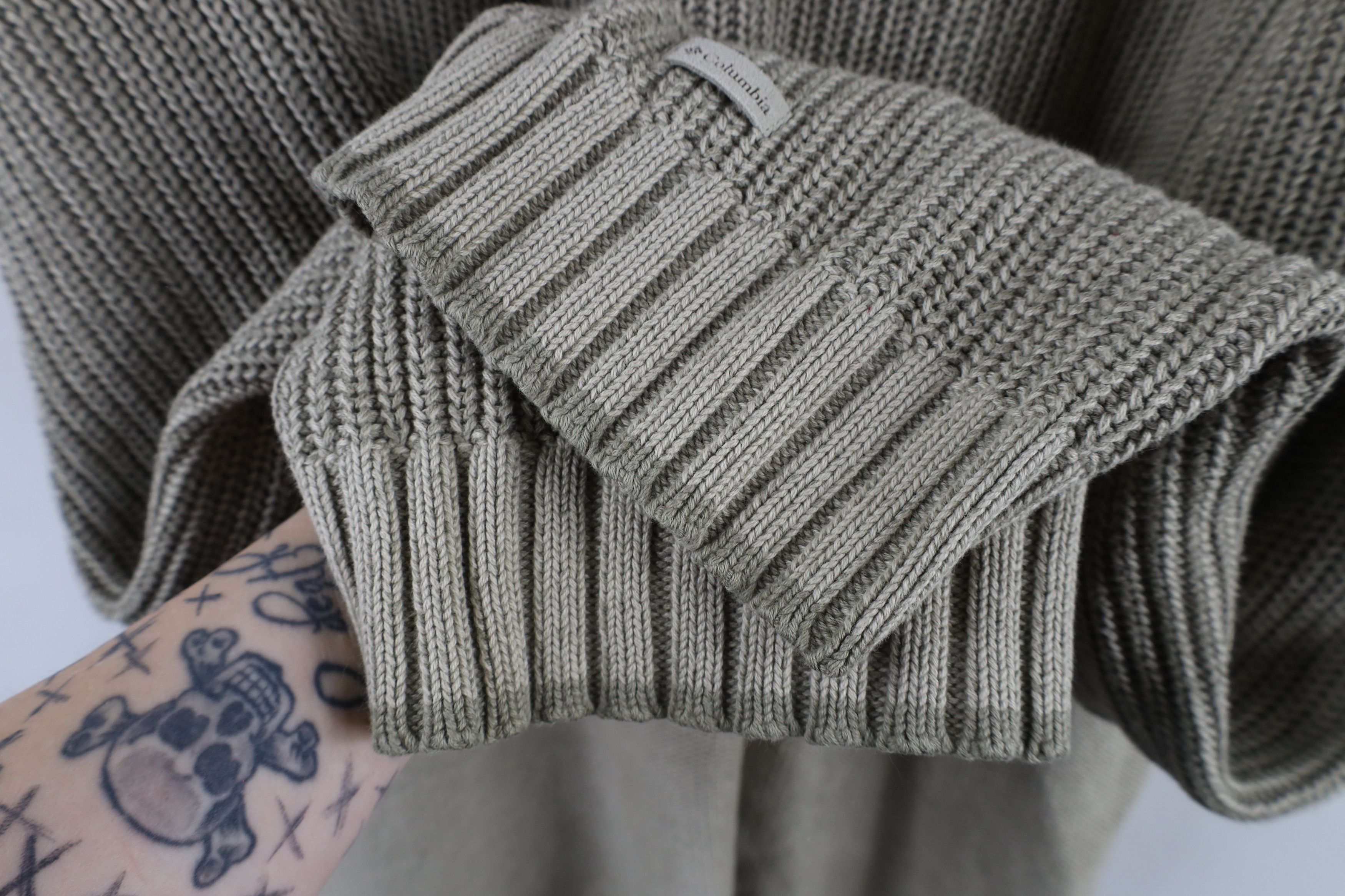Columbia × Vintage Vintage 90s Columbia Marled Cotton Ribbed Knit Sweater Beige Size US L / EU 52-54 / 3 - 7 Thumbnail