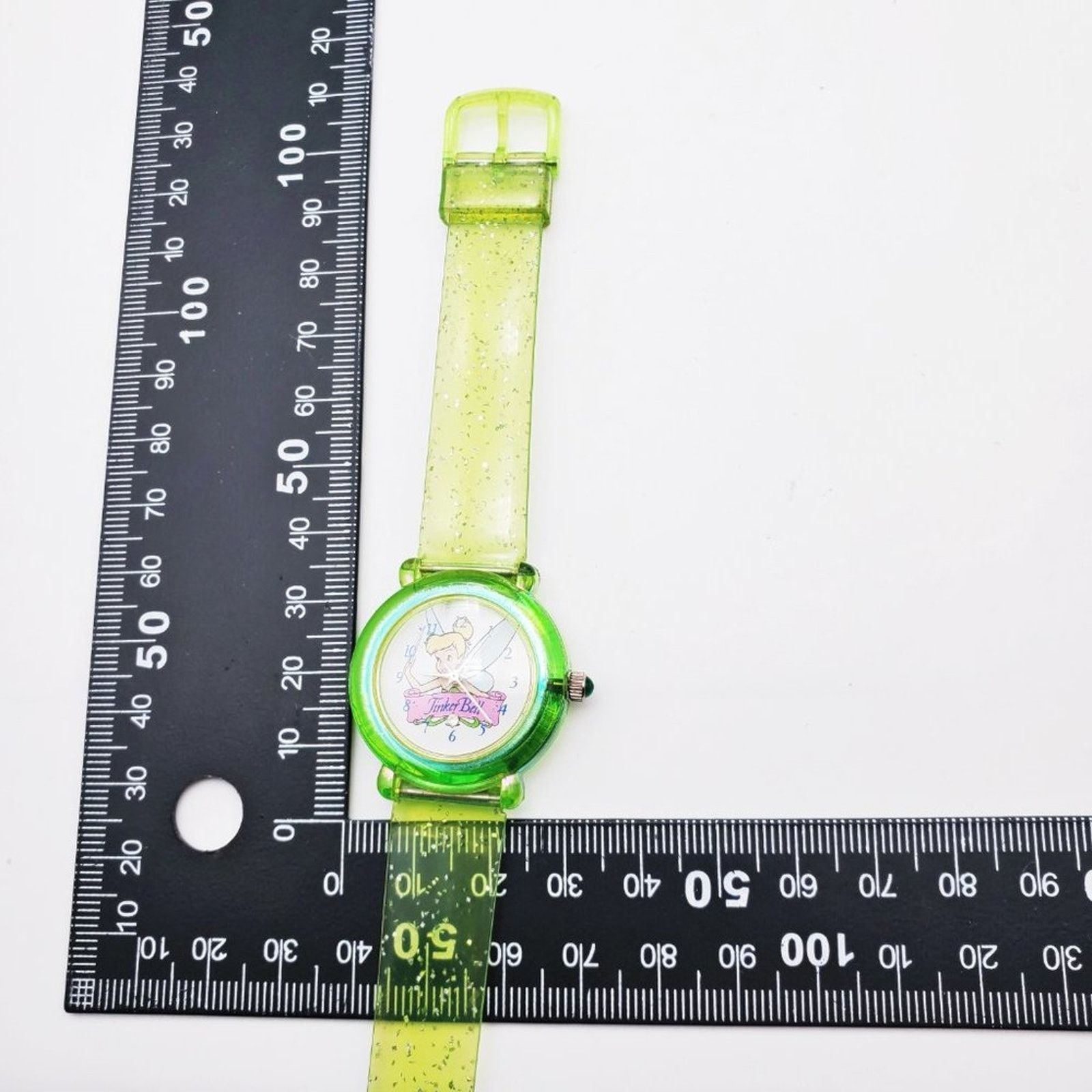 Disney Sparkle w This Disney Tinker Bell Green Rubber Sparkle Watch Size ONE SIZE - 9 Thumbnail